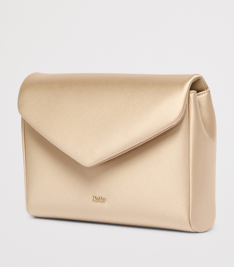 Satin Envelope Clutch Bag BEIGE Image 2