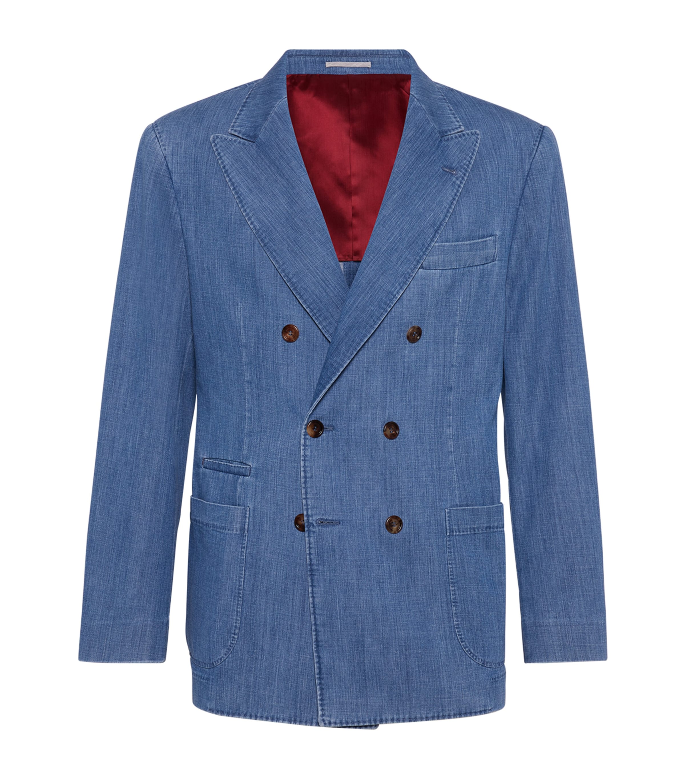 Denim Double-Breasted Blazer C1470 Image 1