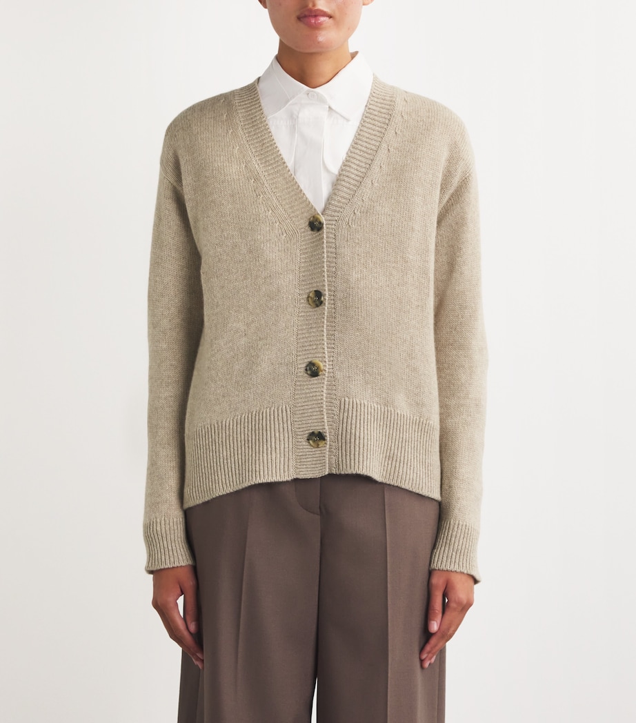 Cashmere Boxy Cardigan DARK MEDIUM DYED Image 3