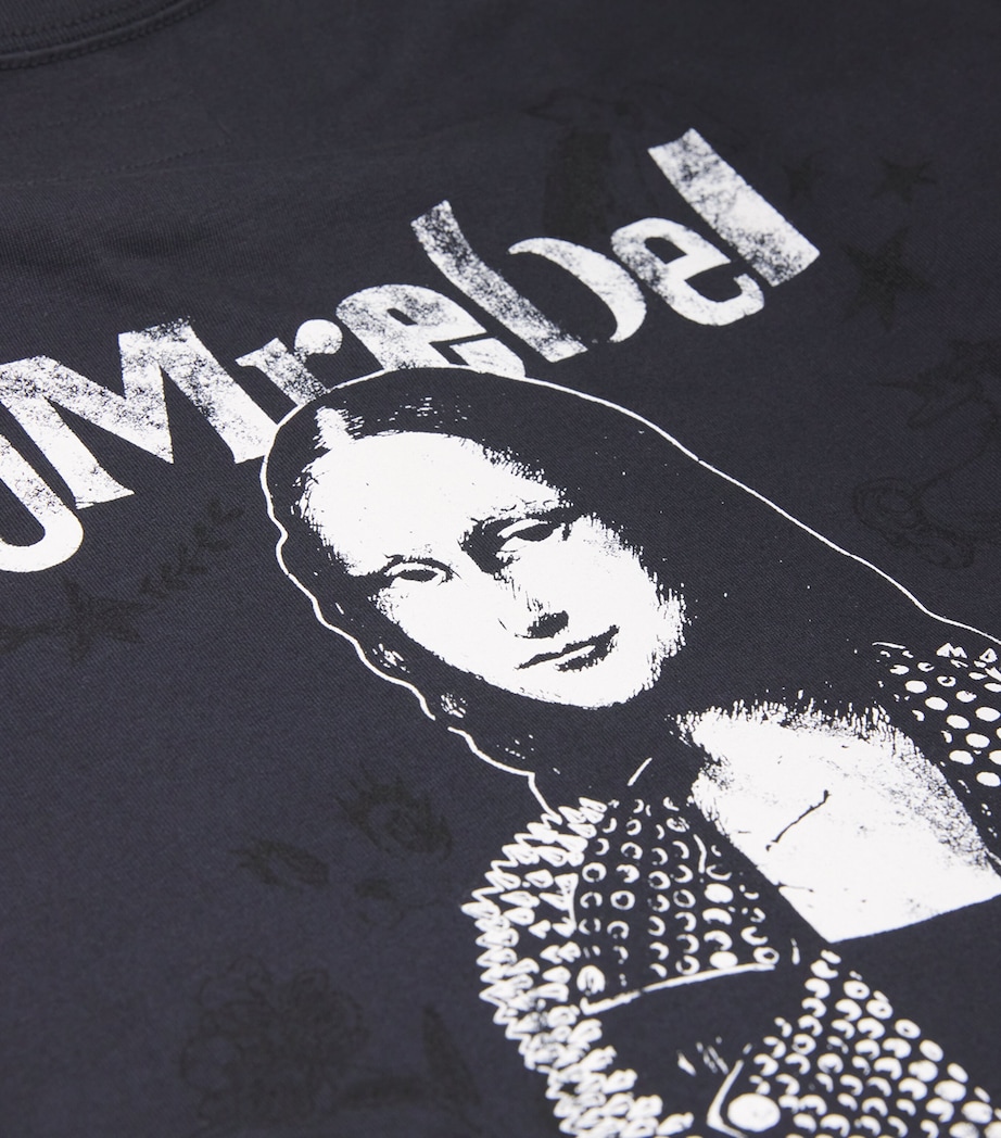 Cotton Mona Lisa T-Shirt OLD BLACK Image 5