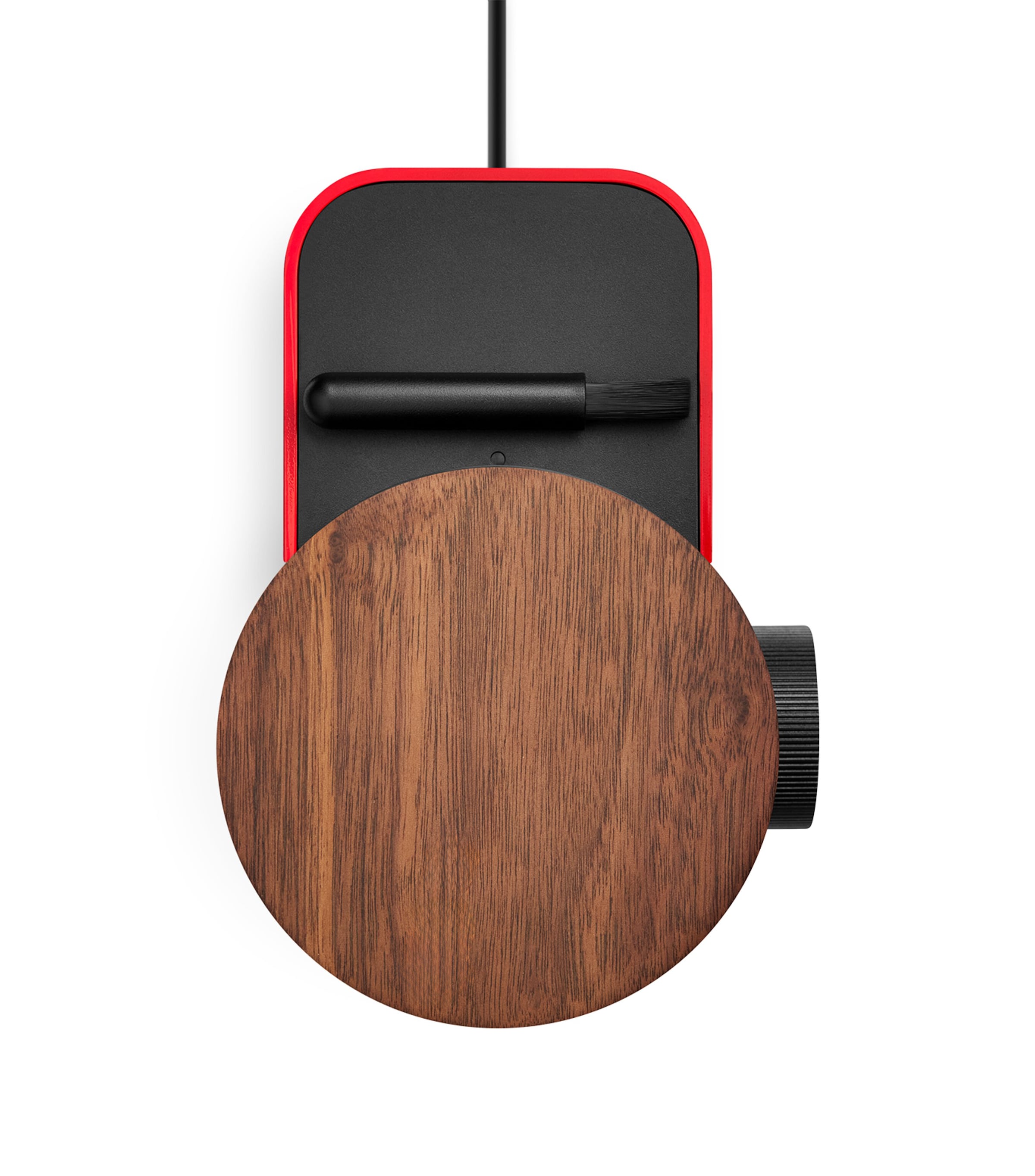 FELLOW Opus 2 Conical Burr Grinder Cherry Red W Walnut Image 4
