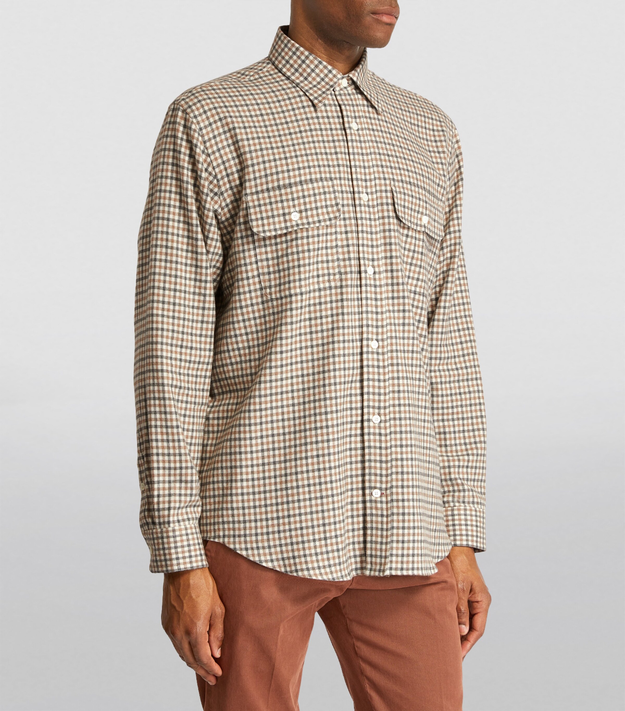 Check Shirt TAUPE Image 3