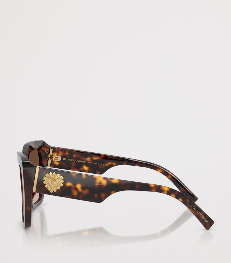 Dolce&Gabbana Tortoise Square Cat-Eye Sunglasses Brown Image 3