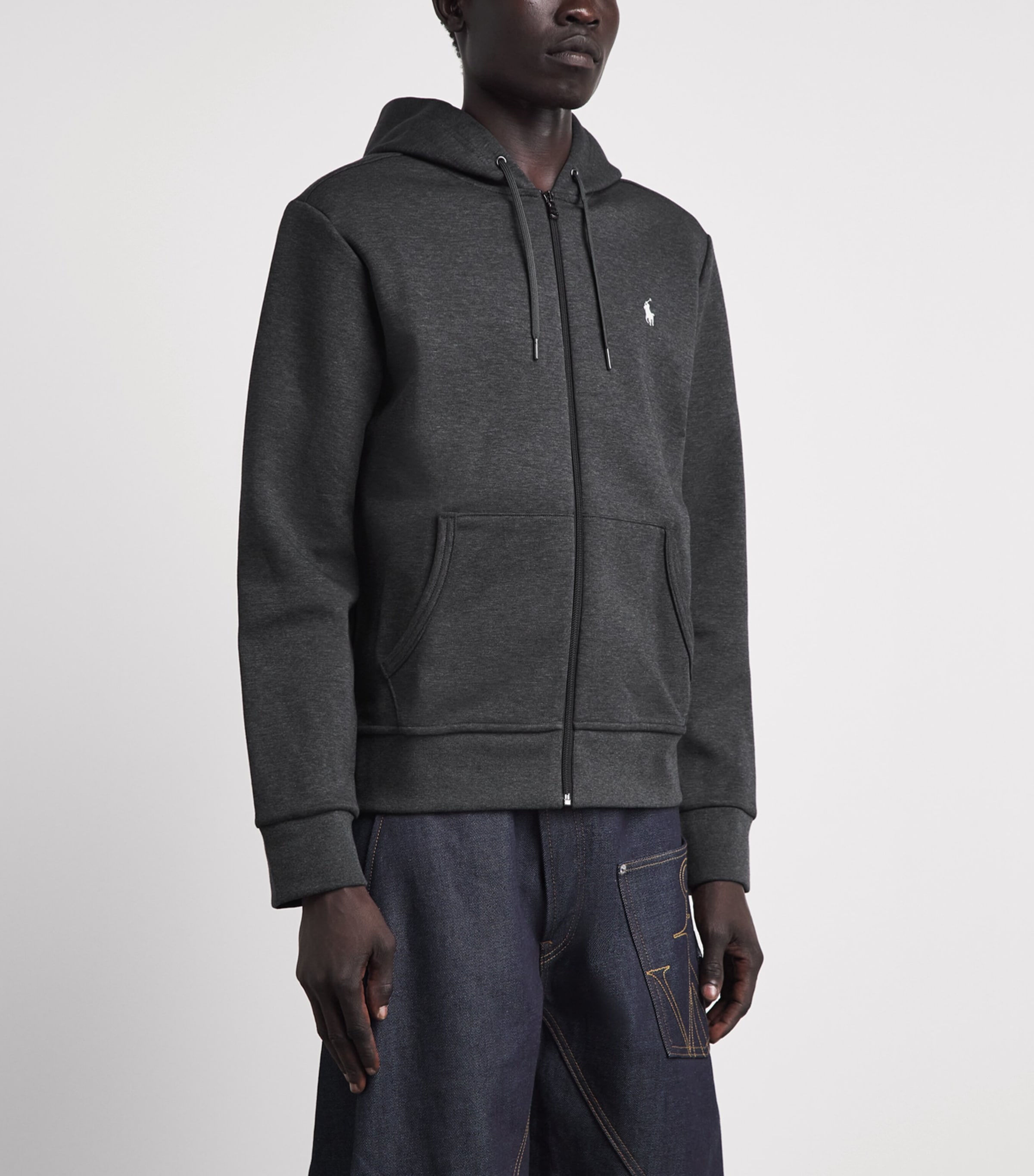 Polo Ralph Lauren Mens Polo Pony Zip-Up Hoodie Windsor Hther Image 4