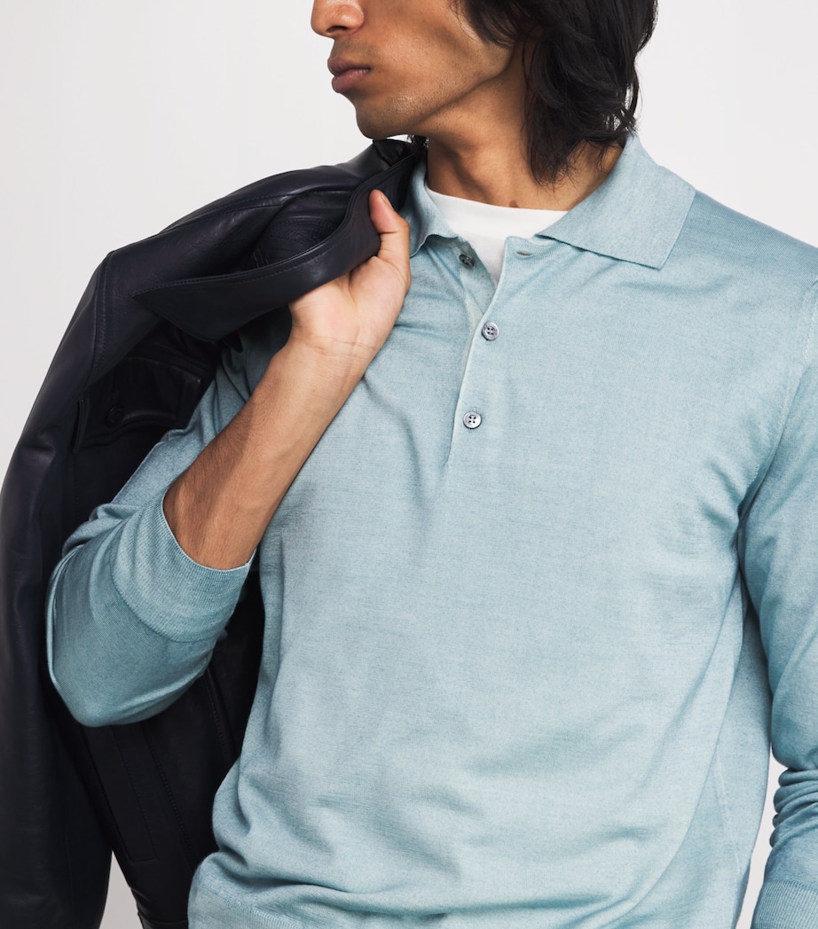 Wool-Silk Polo Sweater 821 Image 6