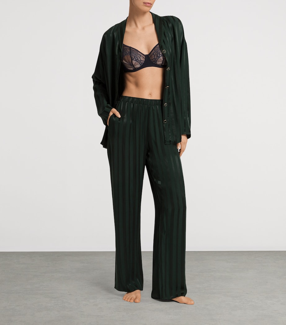 Stripe Indra Pyjama Bottoms DARK MALACHITE Image 5