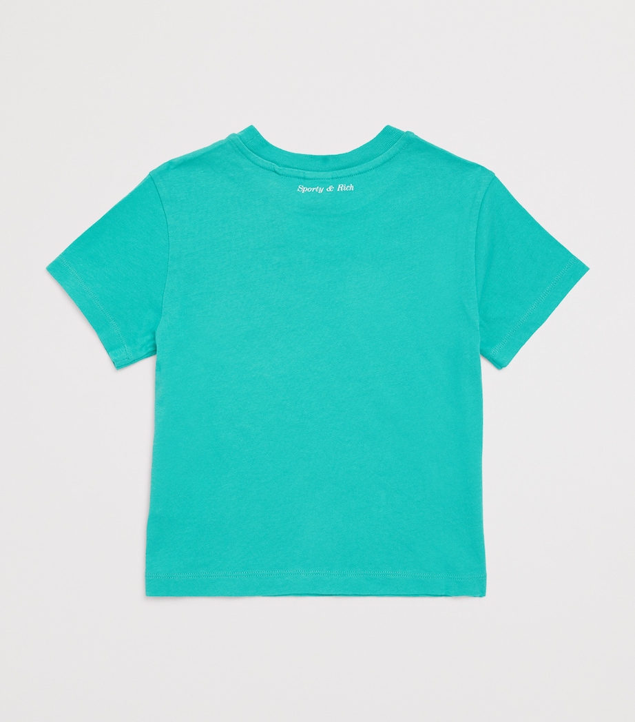 SPORTY & RICH KIDS Be Nice T-Shirt (2-14 Years) Amalfi Green/white Image 2