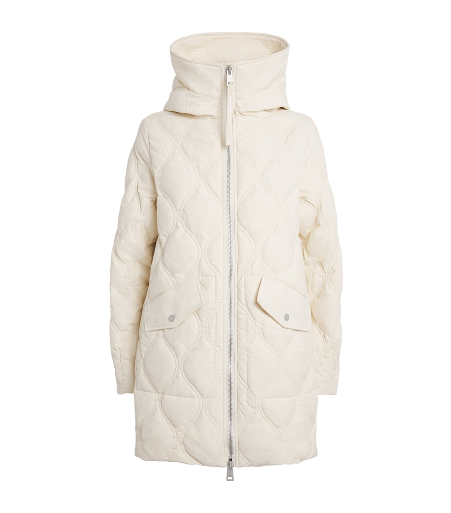 Quilted Alessia Coat LINEN Image 1