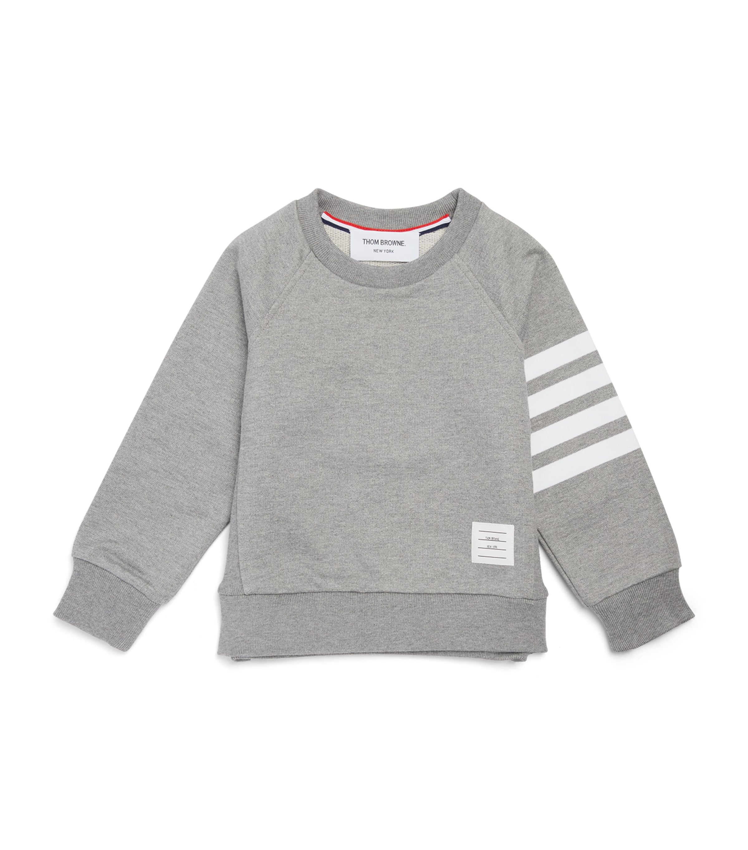 Thom Browne Kids' Cotton 4-bar Sweatshirt In Grey