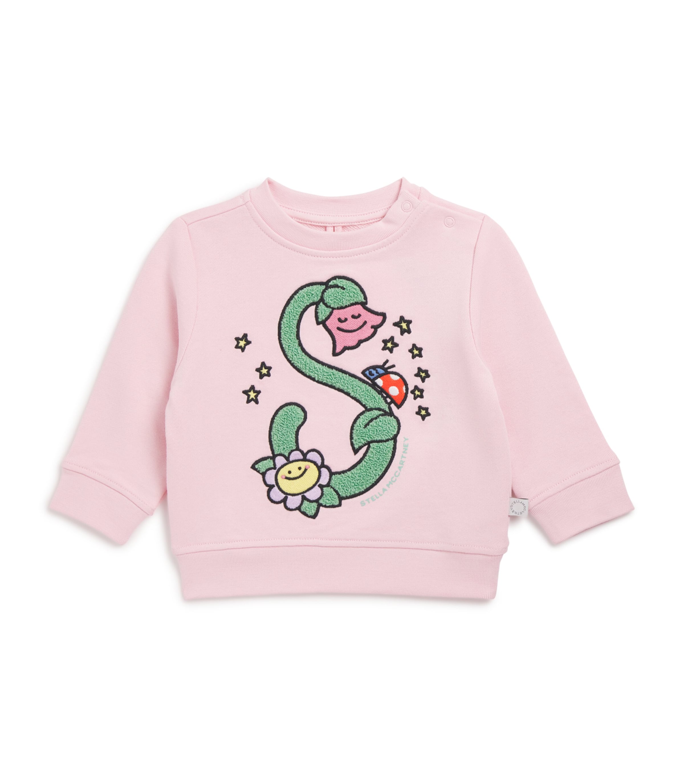 Stella McCartney Kids Organic Cotton Smiling Flower Sweatshirt (3-36 Months) Image 1