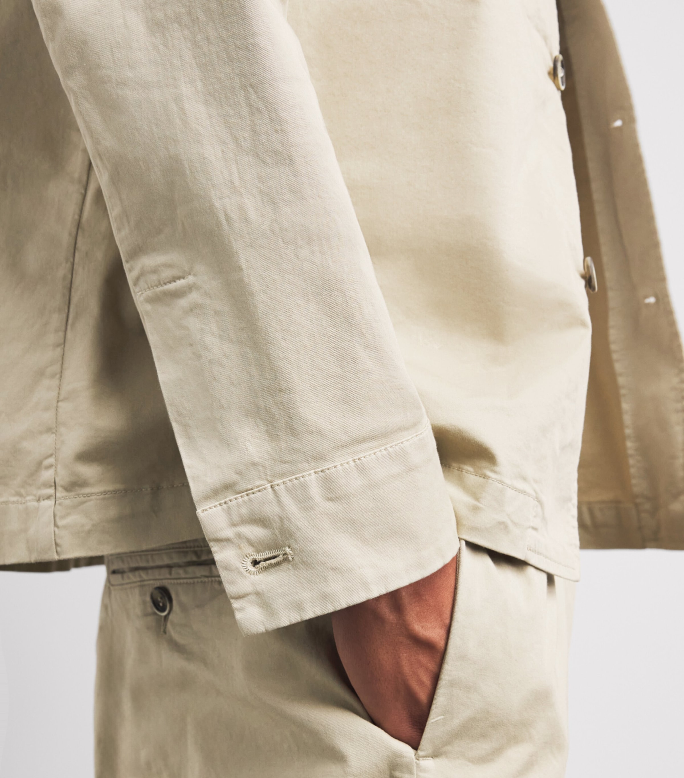 Barena Mens Cotton Lightweight Overshirt Sasso Image 3