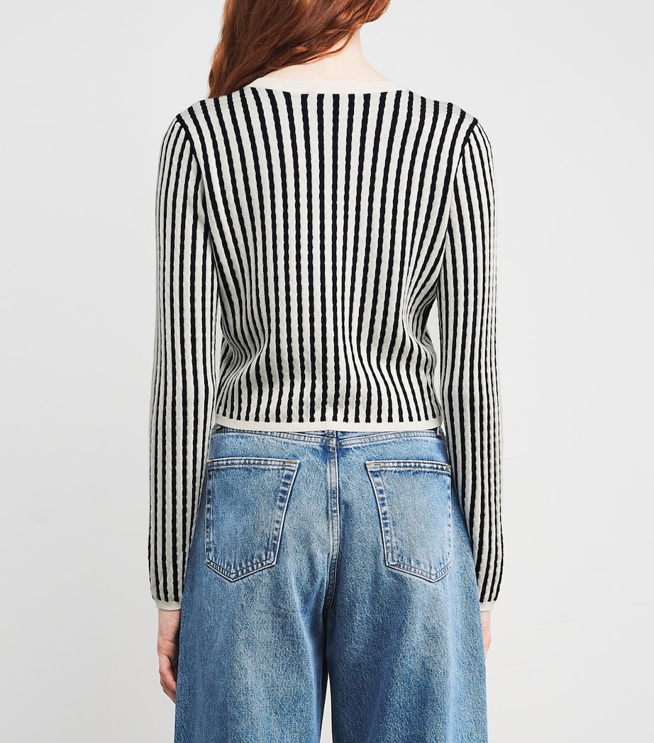 The Cable Cardigan NAVY MULTI Image 4