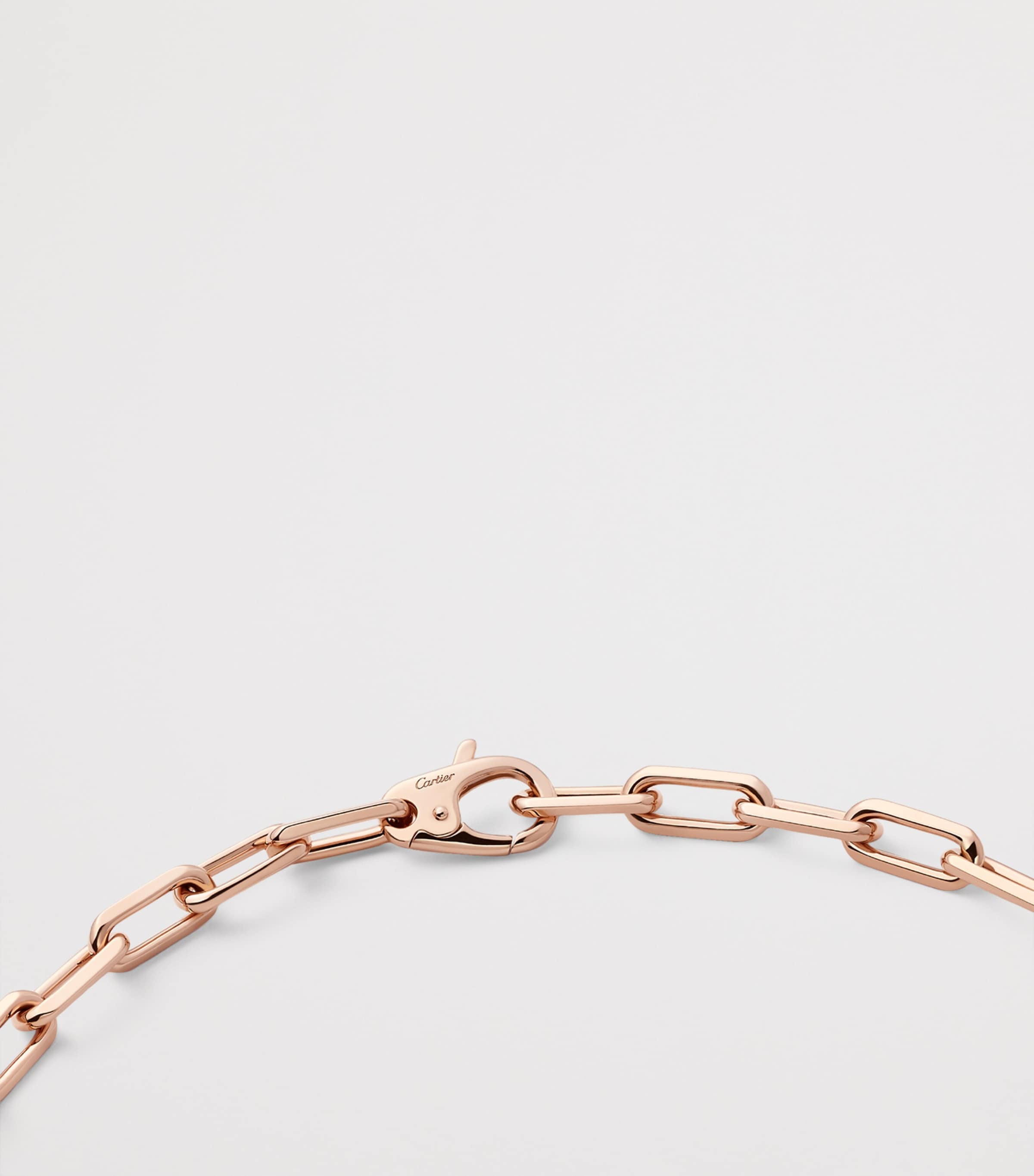 Medium Rose Gold Santos de Cartier Chain Necklace ROSE GOLD Image 3