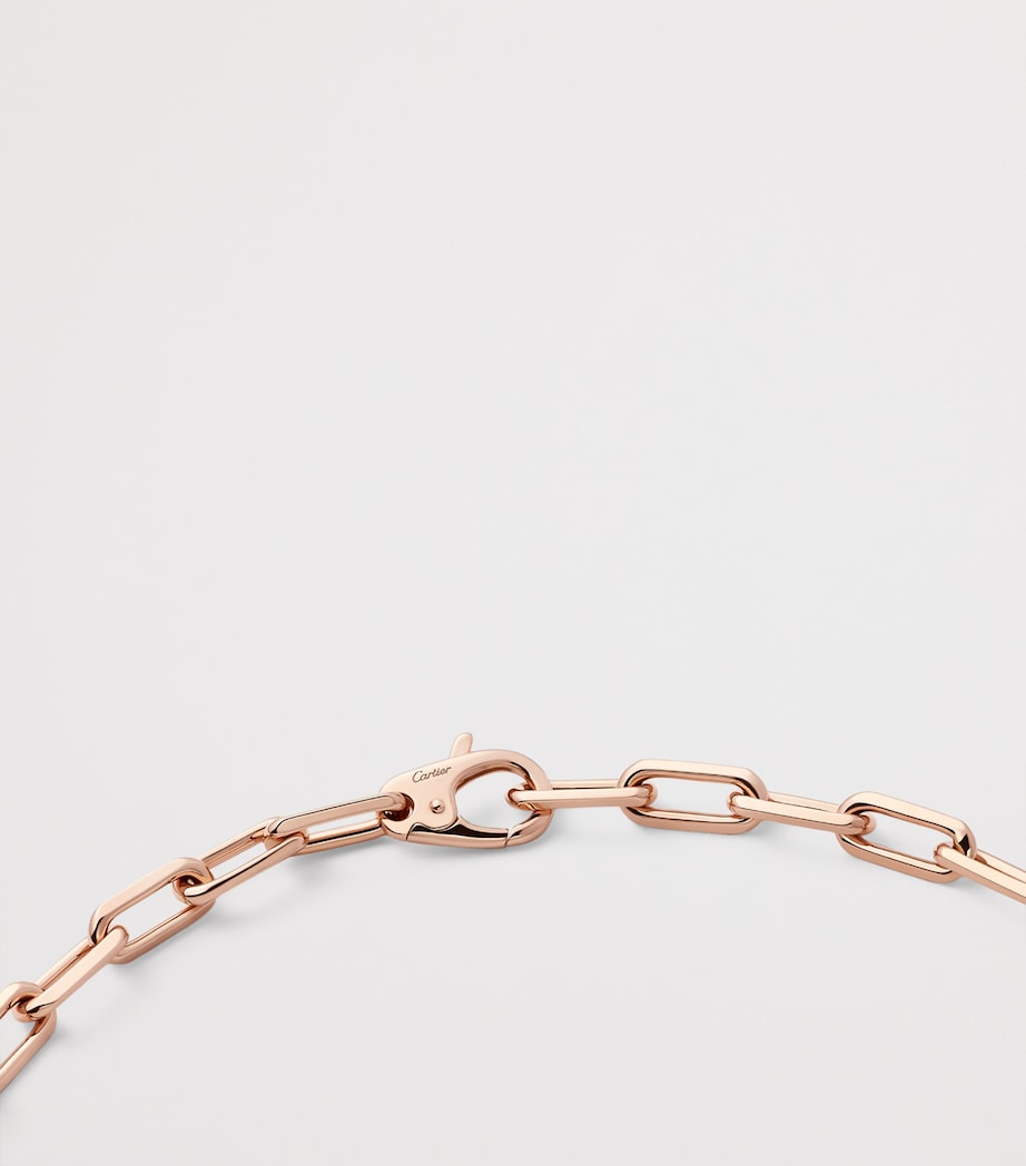 Medium Rose Gold Santos de Cartier Chain Necklace ROSE GOLD Image 3