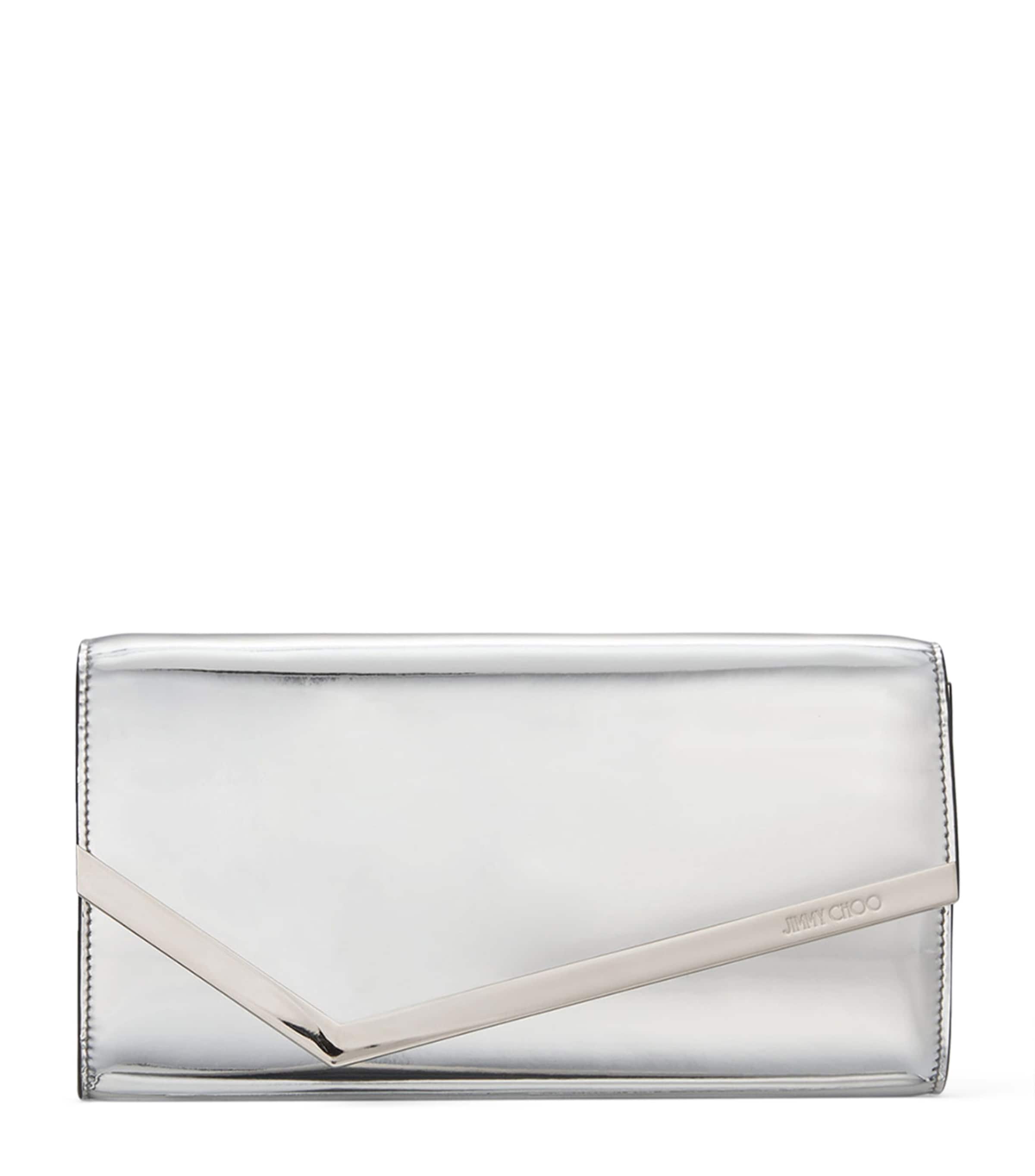 Jimmy Choo Emmie Clutch Bag In Silver