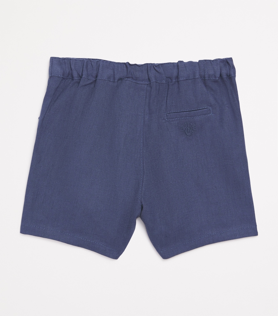 Tartine et Chocolat Linen Shorts (3 Months-4 Years) Marine Image 2