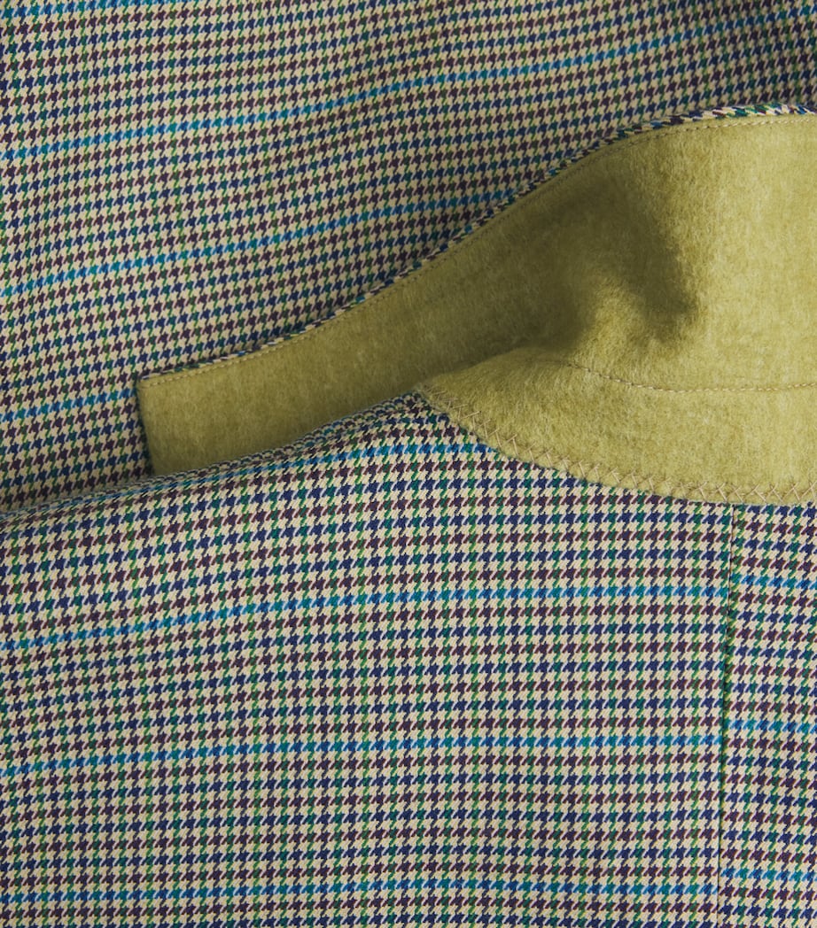 LATE FOR WORK Womens Check Double Draped Blazer Gry Chk Image 6