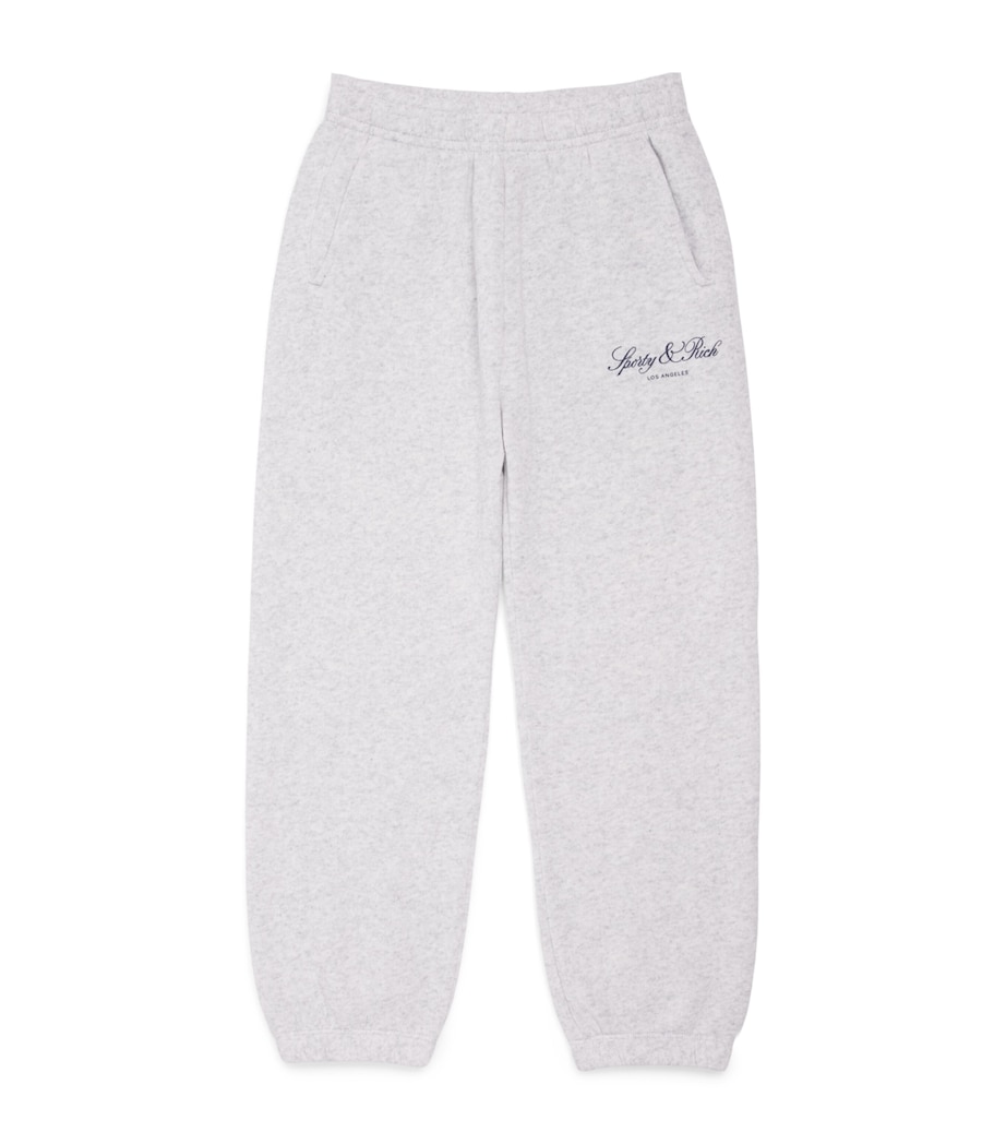 SPORTY & RICH KIDS Vendome Sweatpants (2-14 Years) Heather Gray/navy Image 1