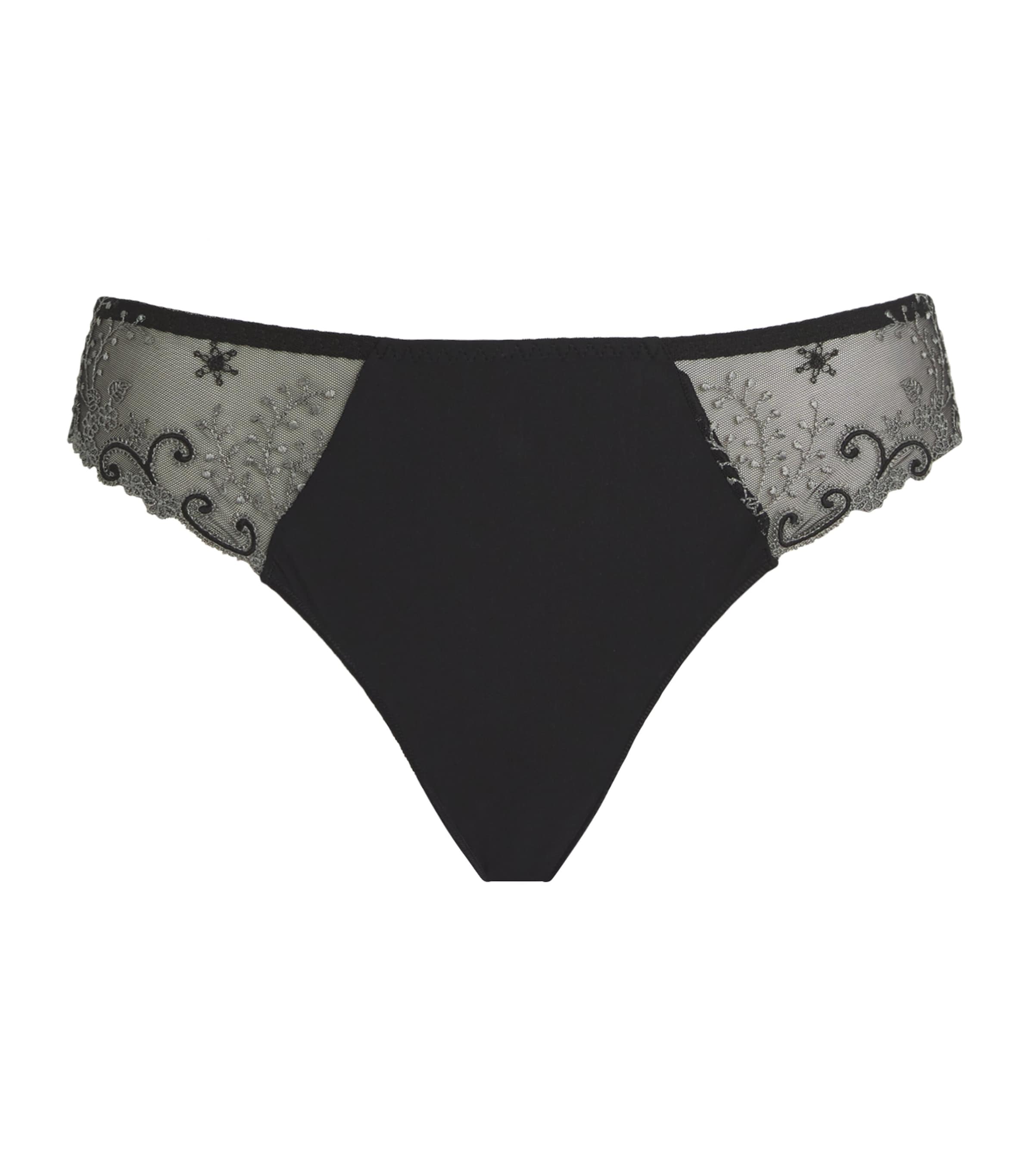 Simone Perele Lace Délice Thong In Black