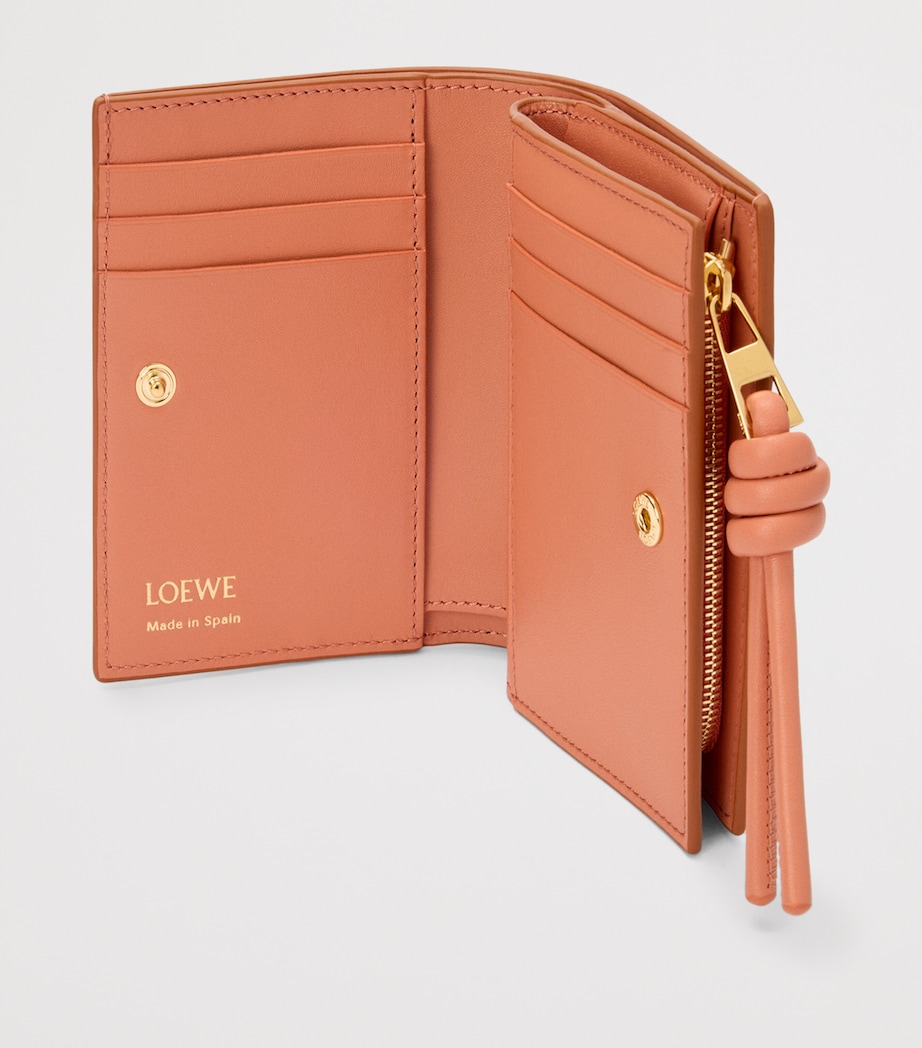 Leather Knot Wallet TAN PAPAYA Image 4