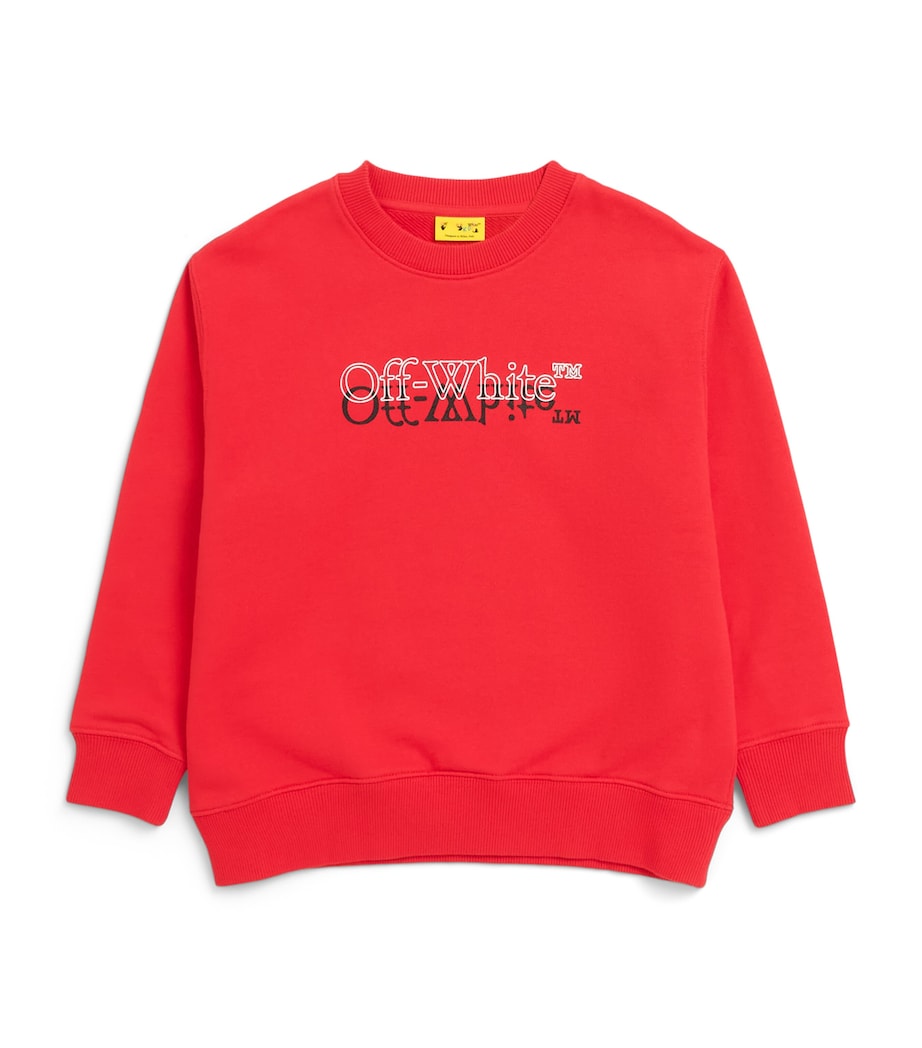 Off-White Kids Logo Print Sweatshirt (4-12+ Years) Hight Risk Red Image 1