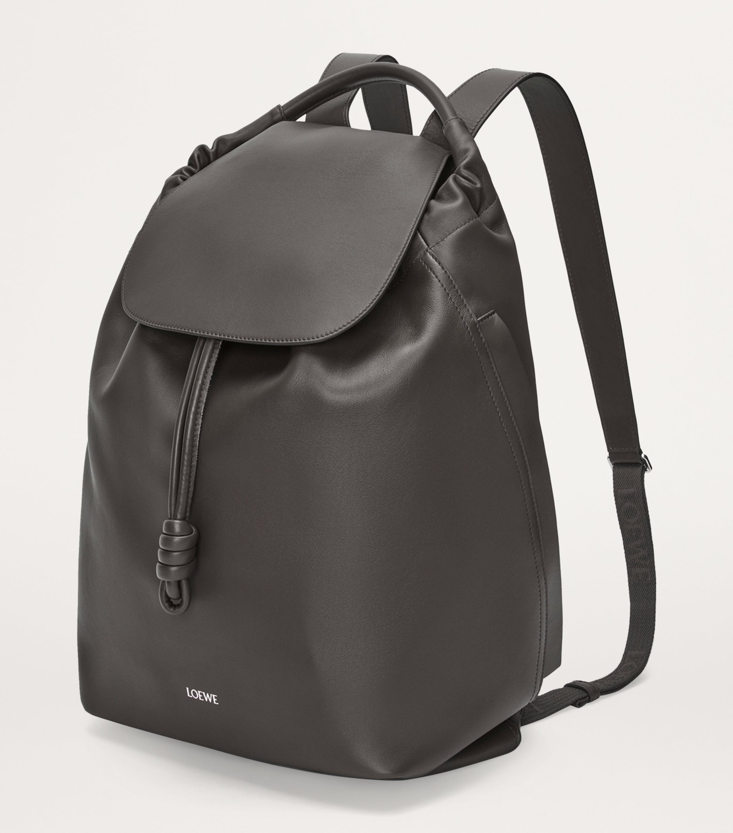 Leather Flamenco Backpack DARK GREY Image 3