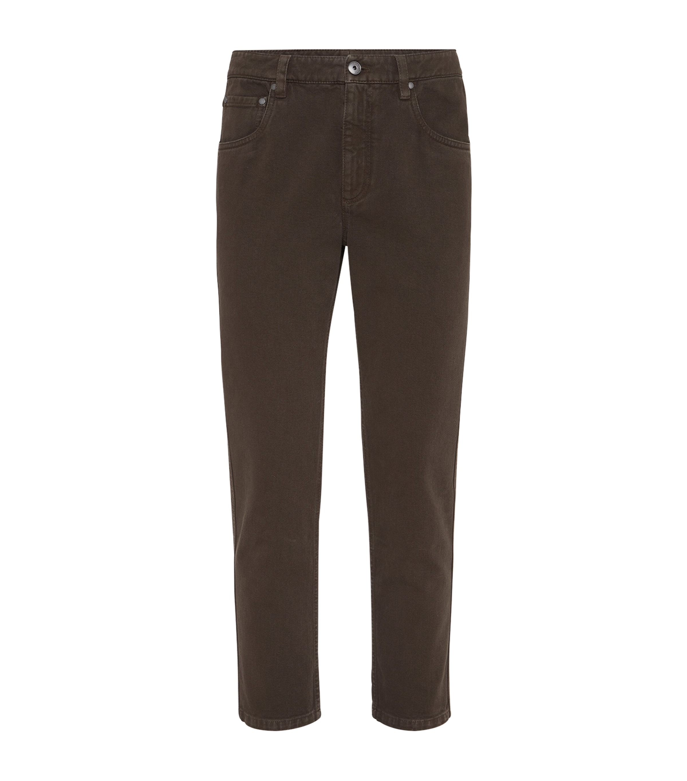 Brunello Cucinelli Monili-detail Jeans In Brown