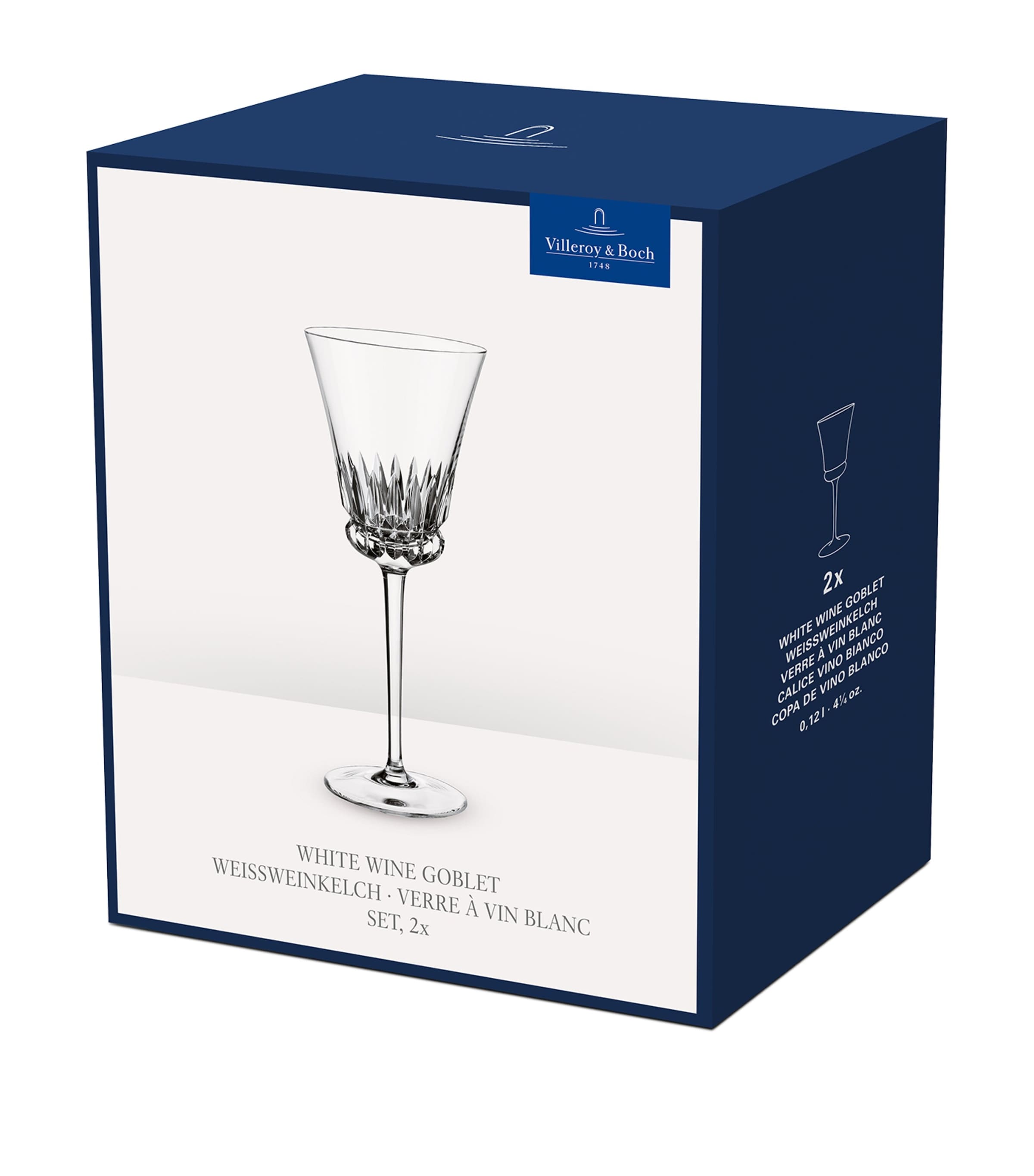 Set of 2 Grand Royal White Wine Goblet (125ml) CLEAR Image 2