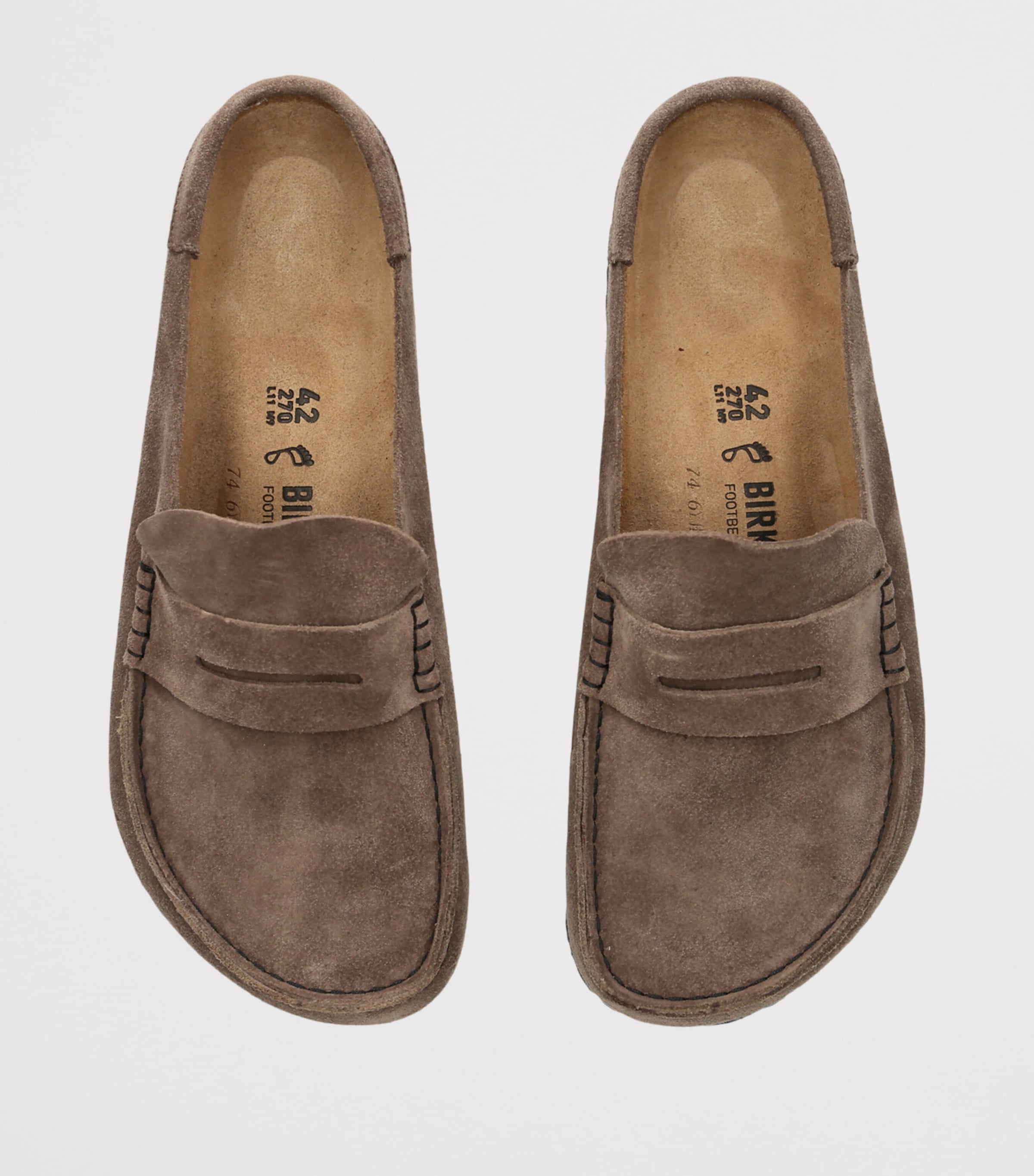Birkenstock Suede Naples Wrapped Clogs Grey/dark Image 4