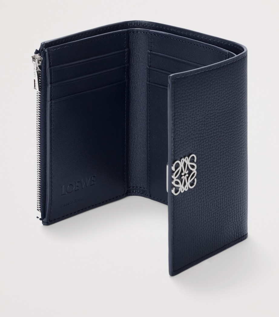 LOEWE Small Leather Anagram Wallet Deep Navy Image 3