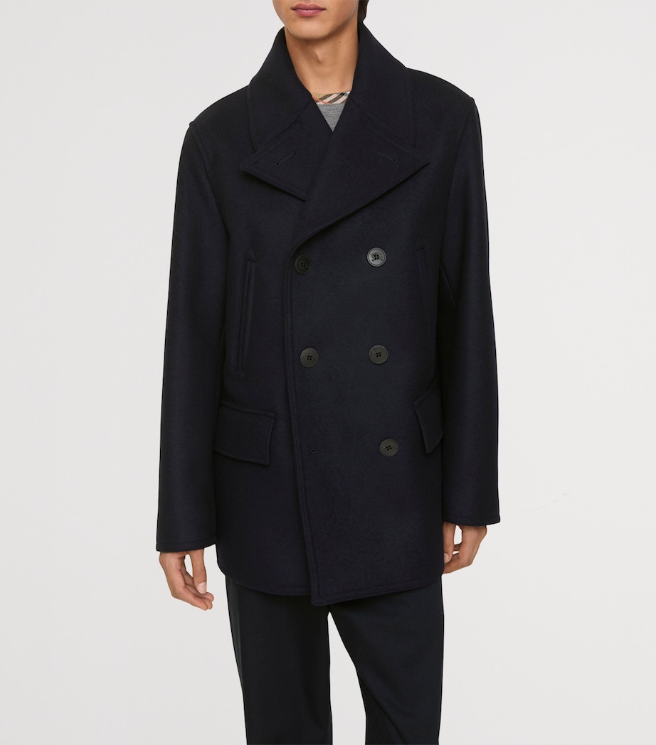 Wool Pea Coat NAVY Image 2