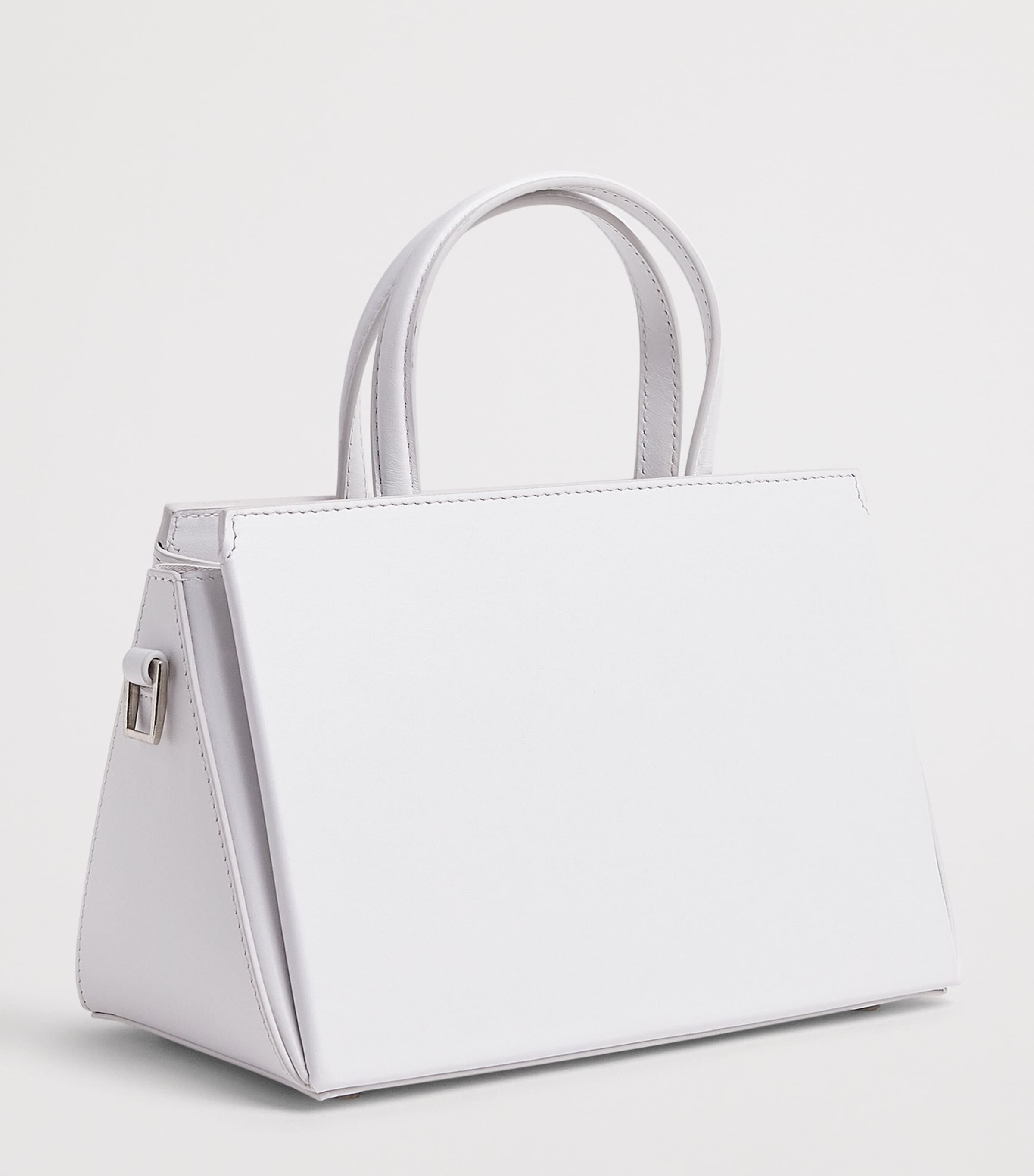 Talel Paris Medium Leather V2 Tote Bag White Image 3