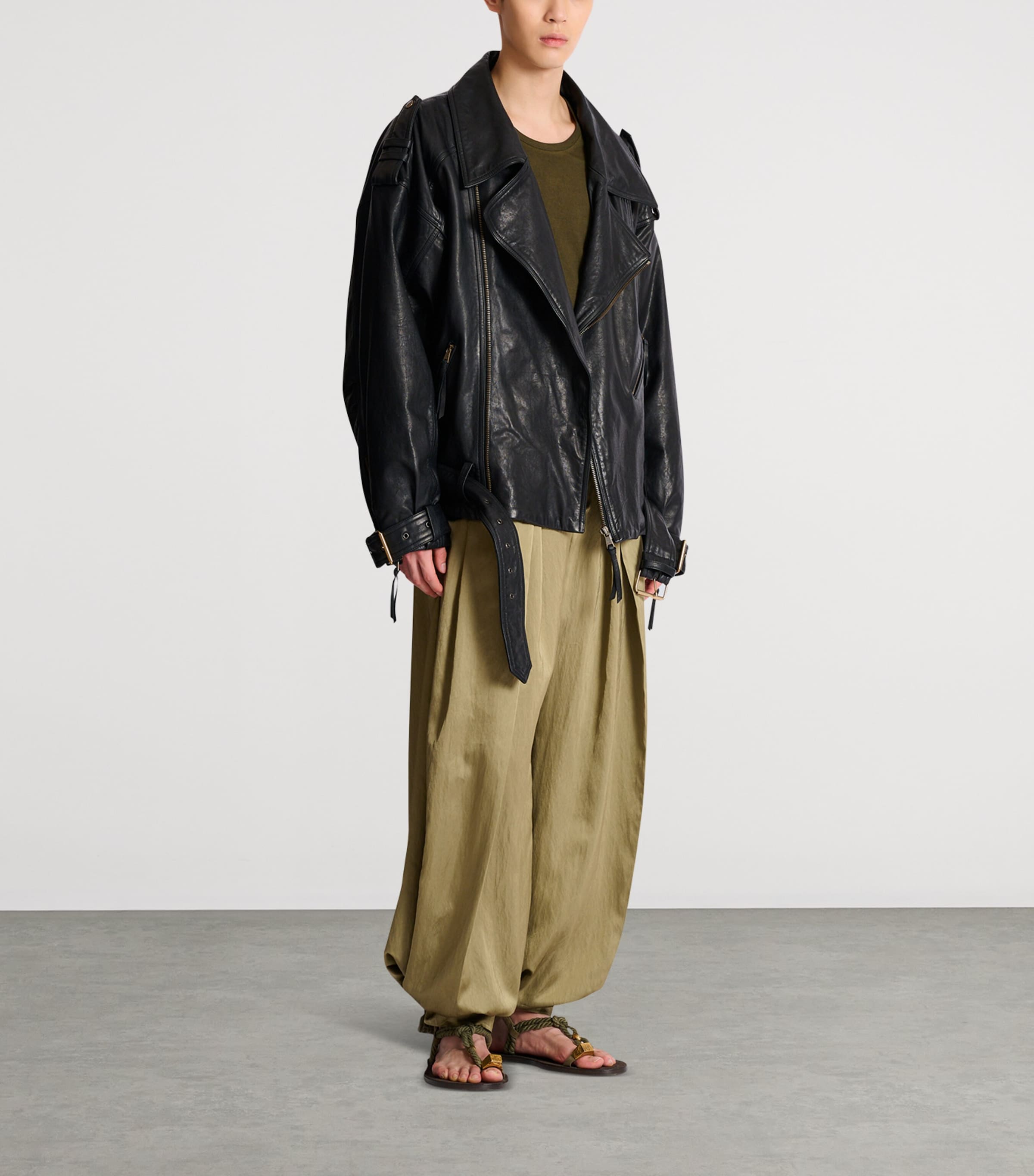 Lambskin Biker Jacket 0PA NOIR Image 4