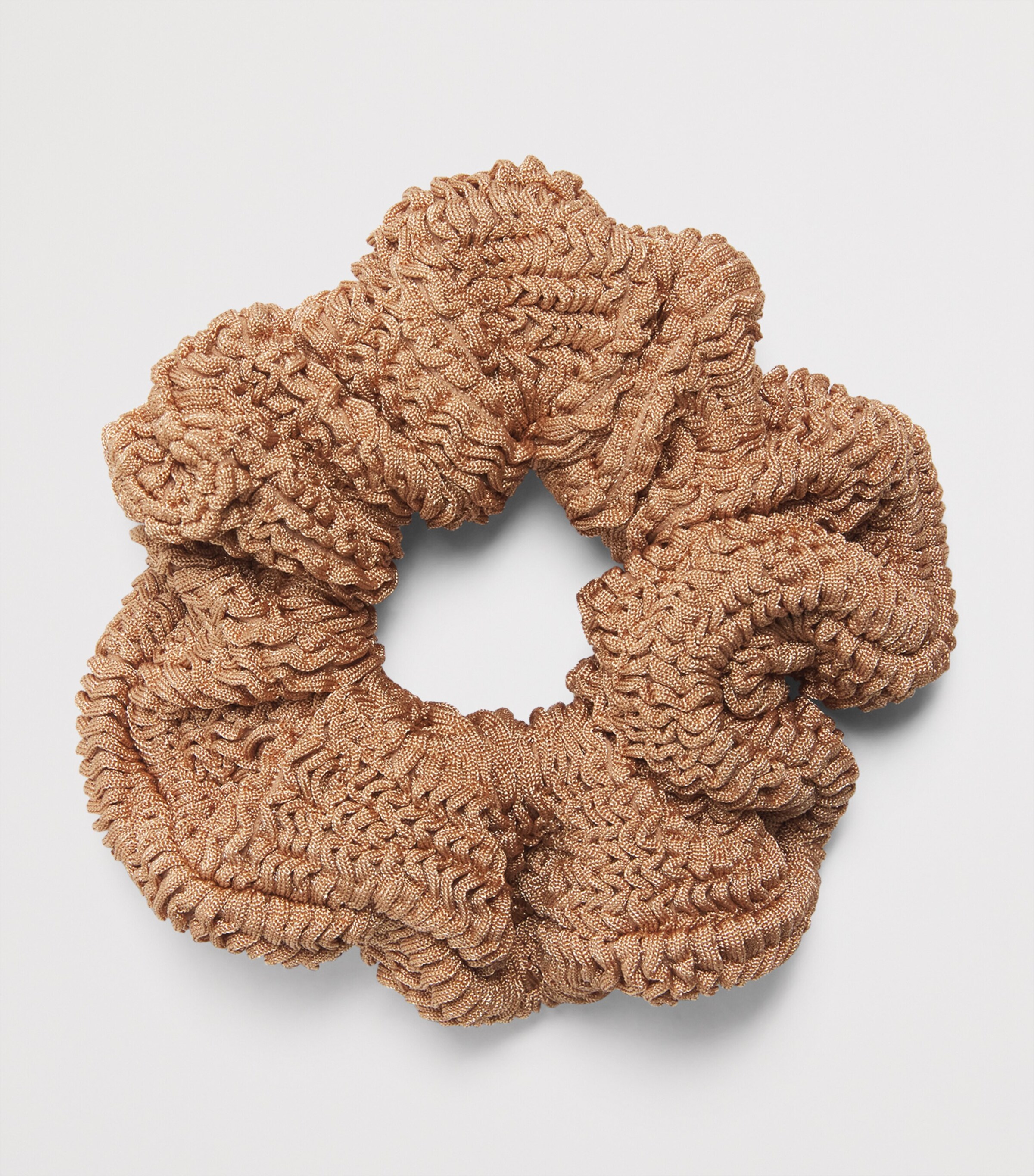 Hunza G Crinkle Scrunchie Metallic Cocoa Image 2