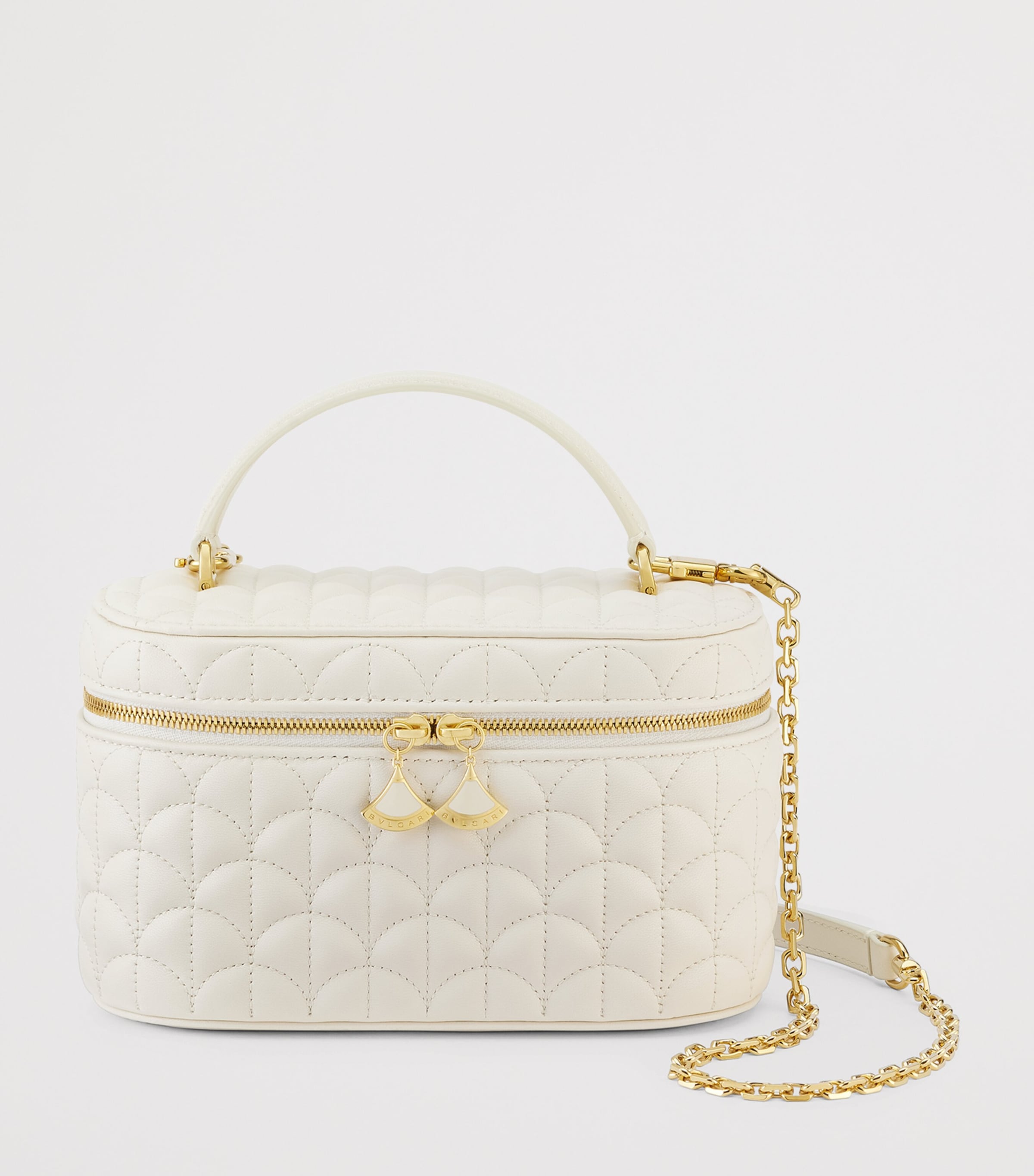 Bvlgari Leather Divas Dream Vanity Case Bag White Image 4