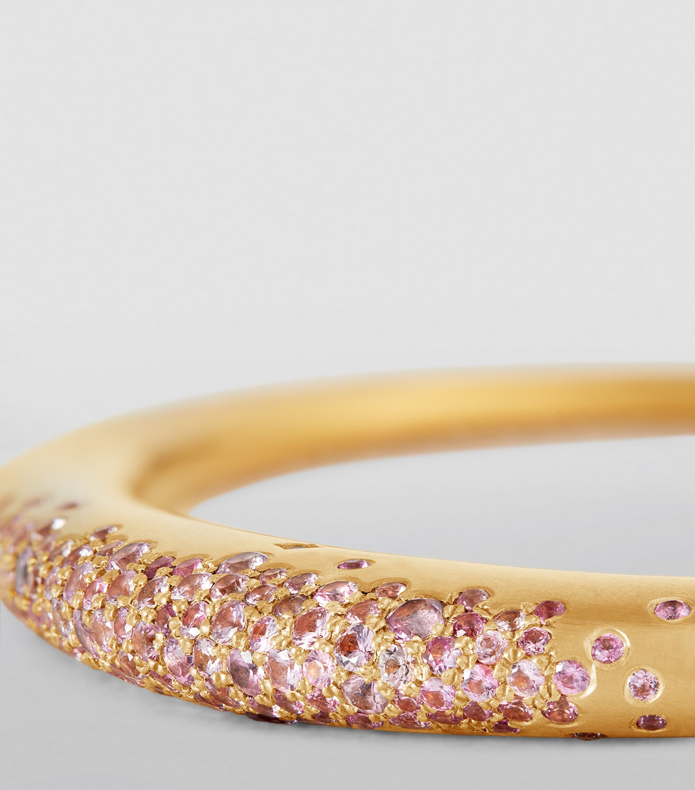 Thin Yellow Gold and Pink Sapphire My Muse Urban Bangle YELLOW GOLD Image 6