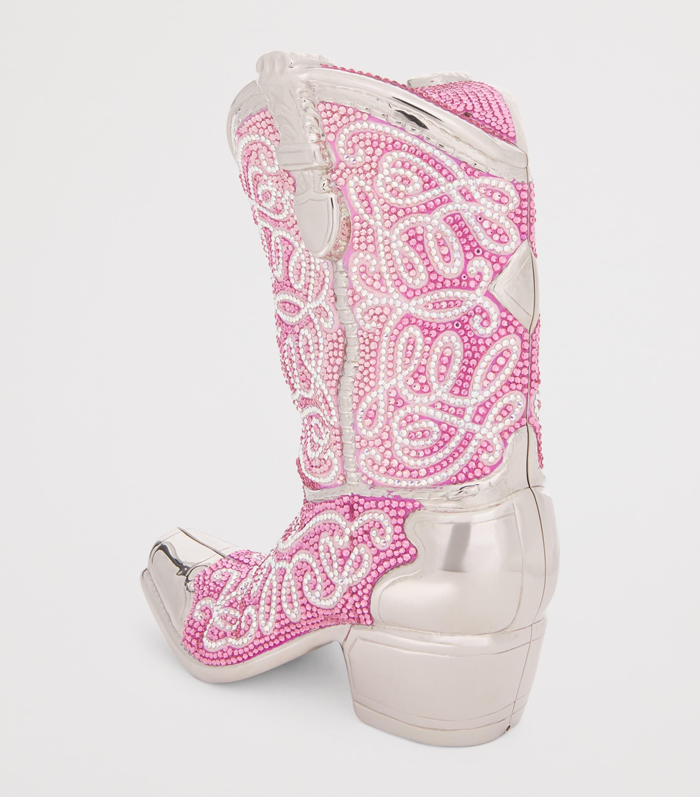 Crystal Cowboy Boot Austin Clutch Bag SLRMT ROSE MULTI Image 3