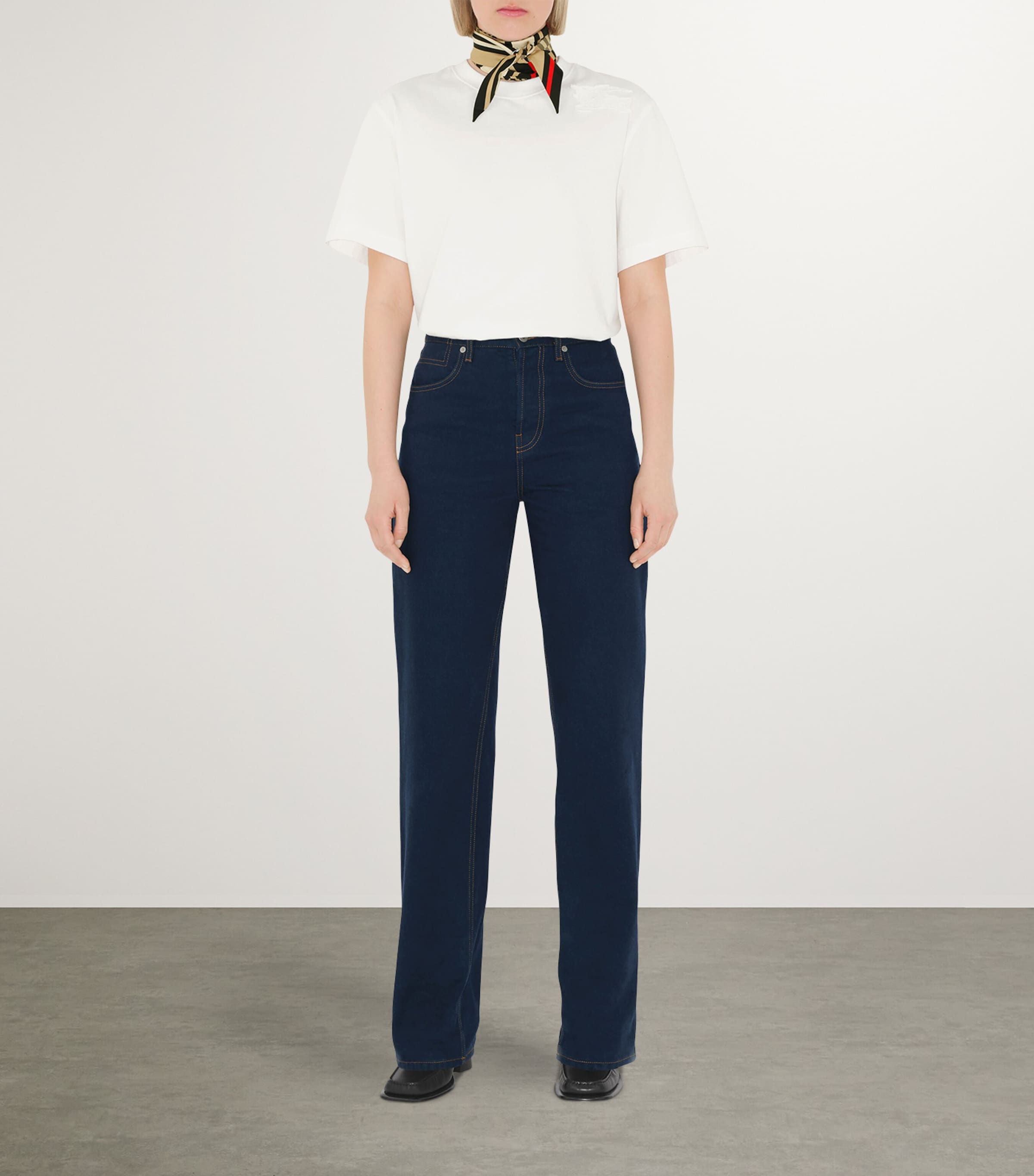 Silk Montage Skinny Scarf ARCHIVE BEIGE Image 5