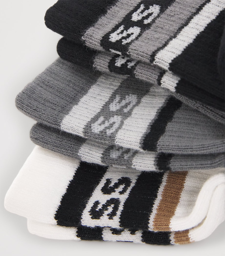 Logo Ribbed Socks (Pack of 3) OPEN MISCELLANE960 Image 2