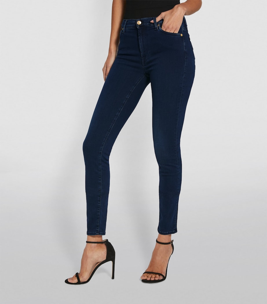 Slim Illusion Luxe High-Rise Skinny Jeans NAVY Image 3
