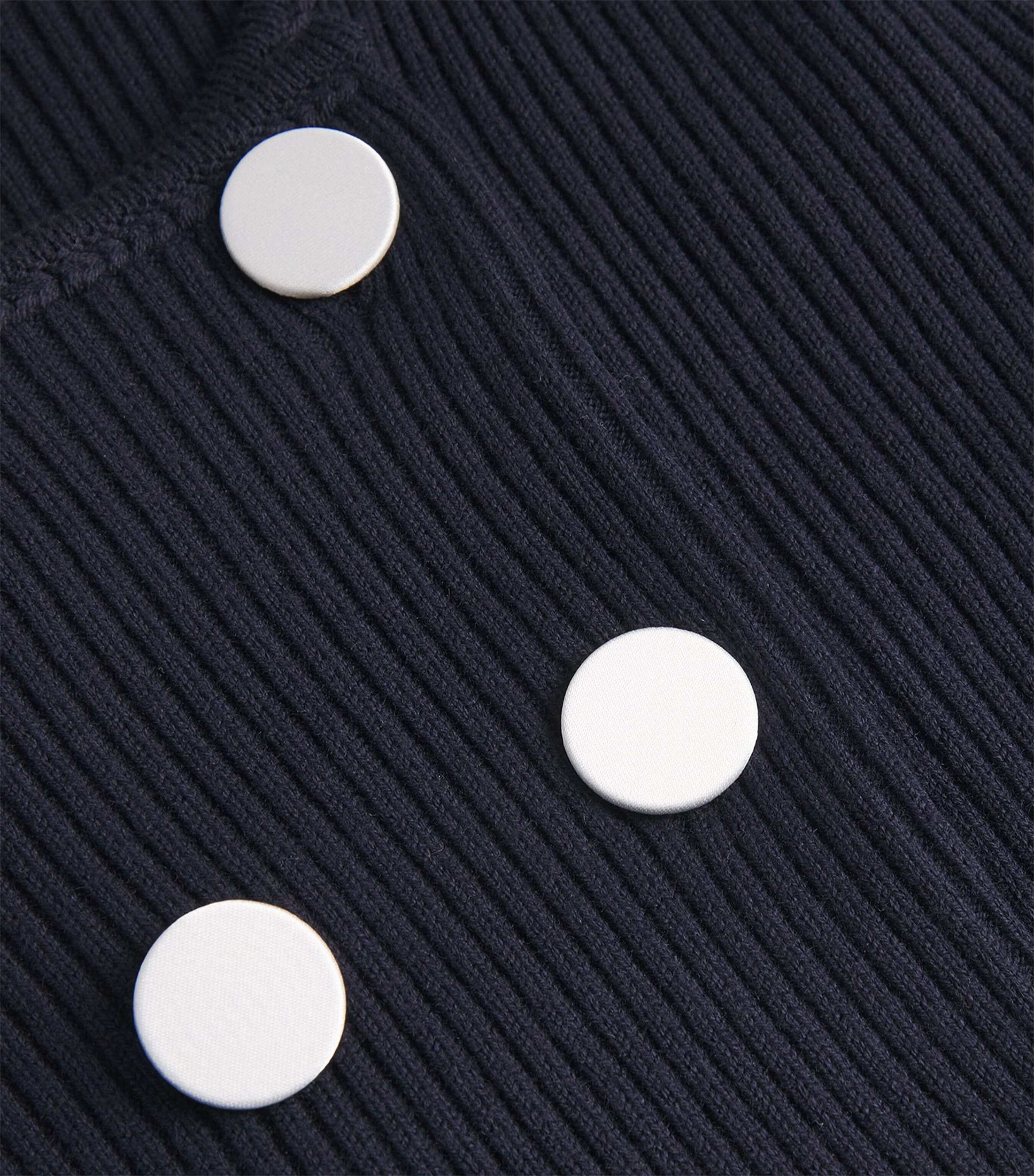 Wool-Blend Double-Breasted Cardigan NAVY Image 5