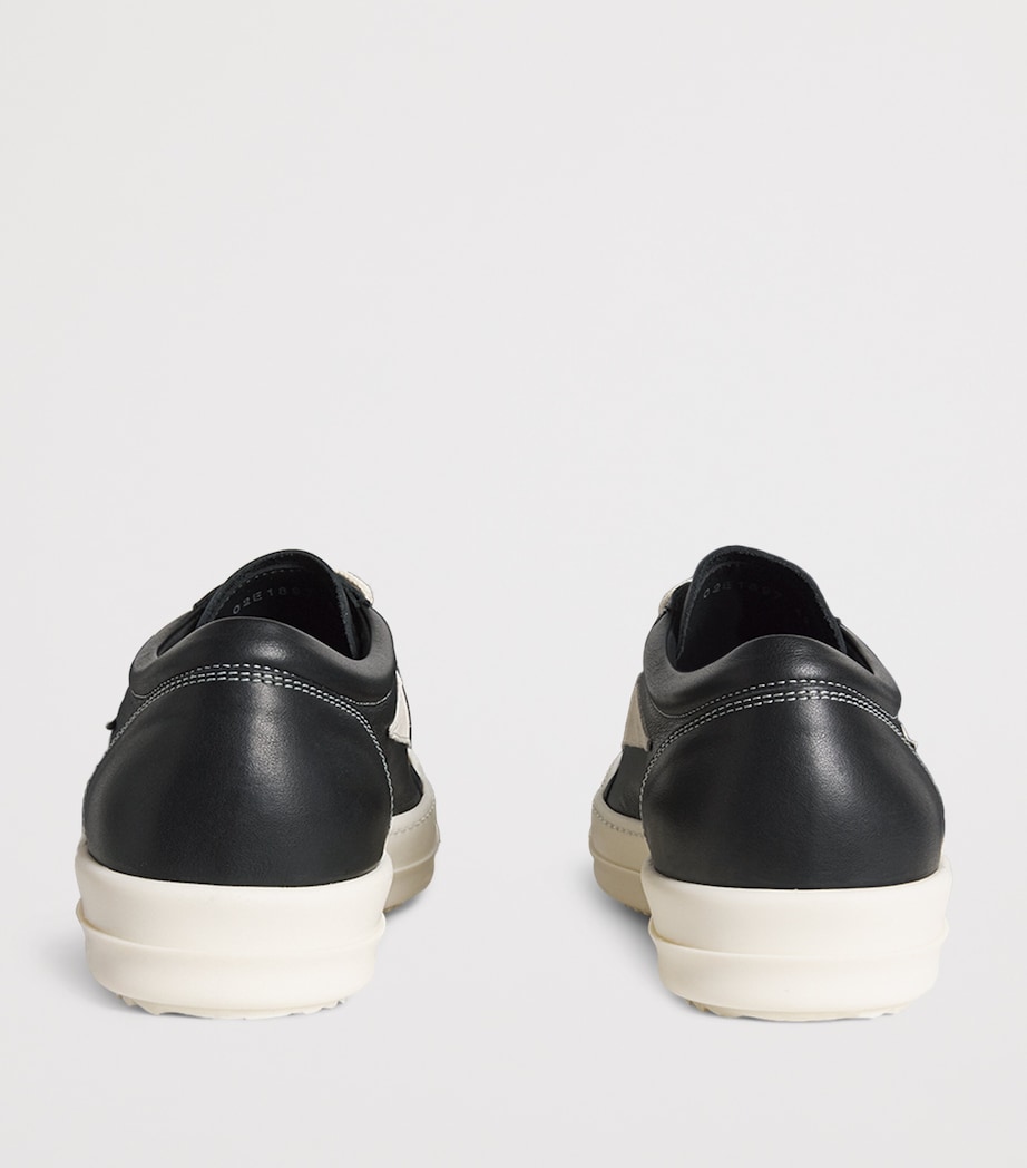 Leather Vintage Low-Top Sneakers BLACK/MILK/MILK Image 4