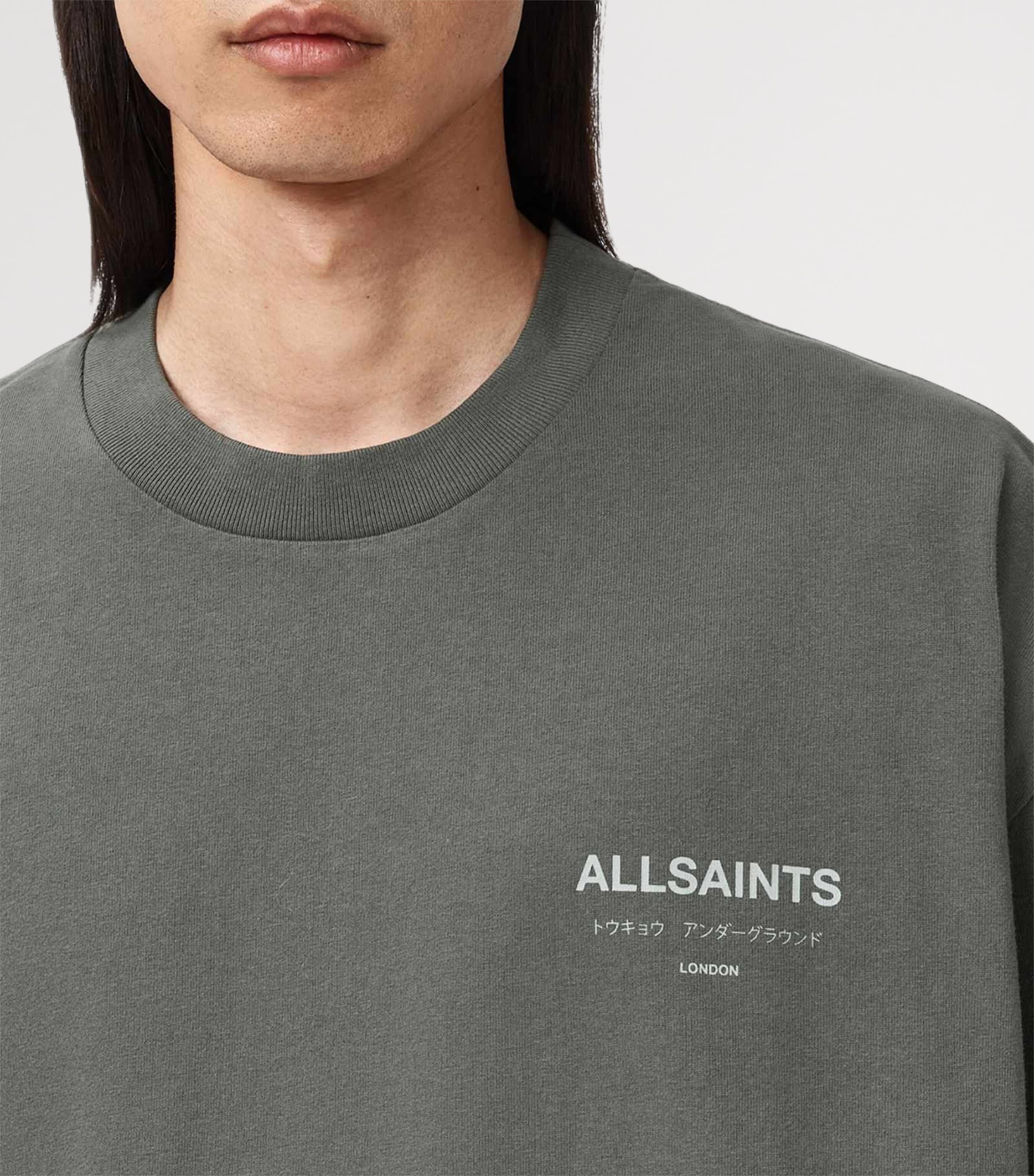 Organic Cotton Underground Print T-Shirt GARNET GREEN Image 6