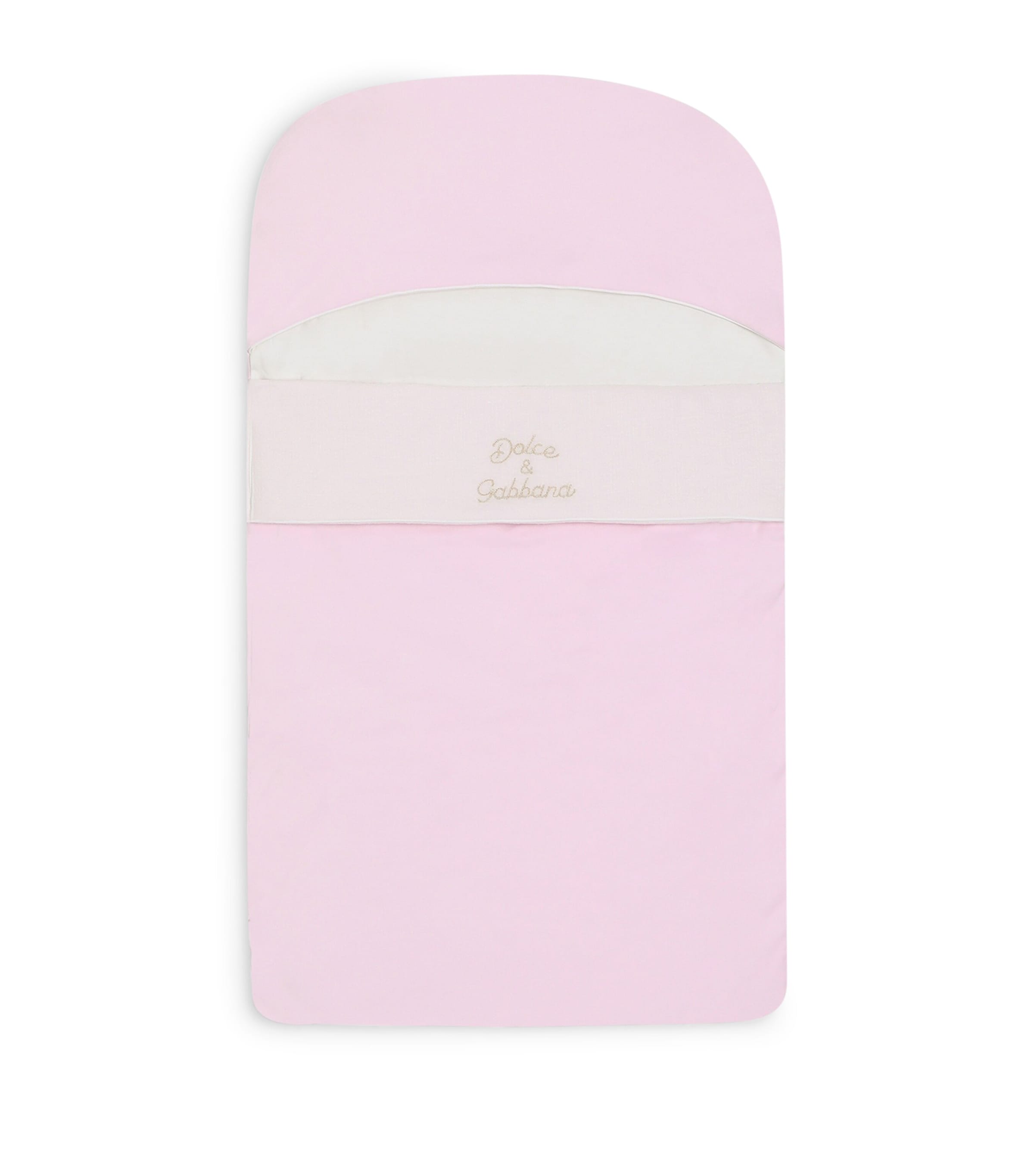 Dolce&Gabbana Kids Cotton-Linen Logo Sleeping Nest Pink Image 1
