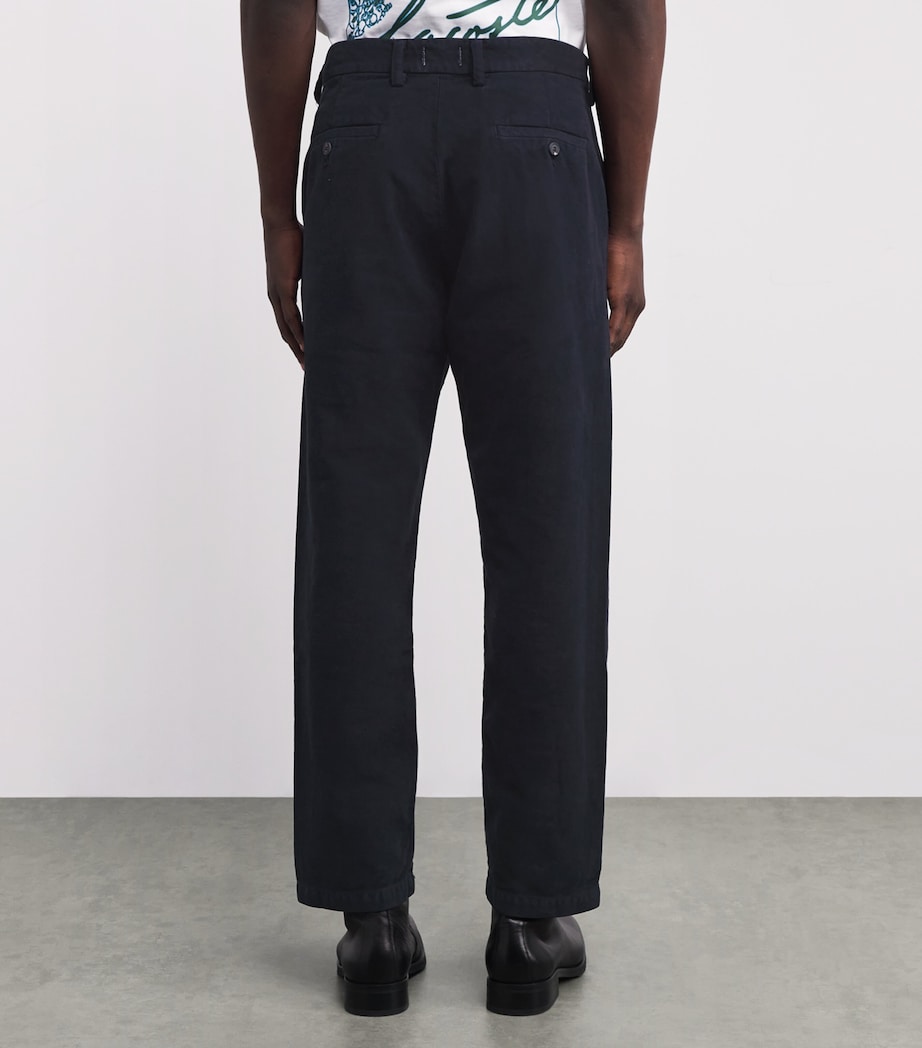 Cotton Flat Front Chinos NVY Image 4