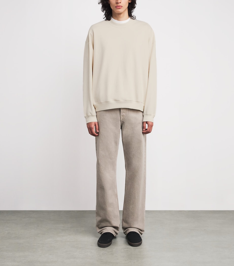 The Row Mens Pacey Cotton Sweatshirt Ivory Image 2