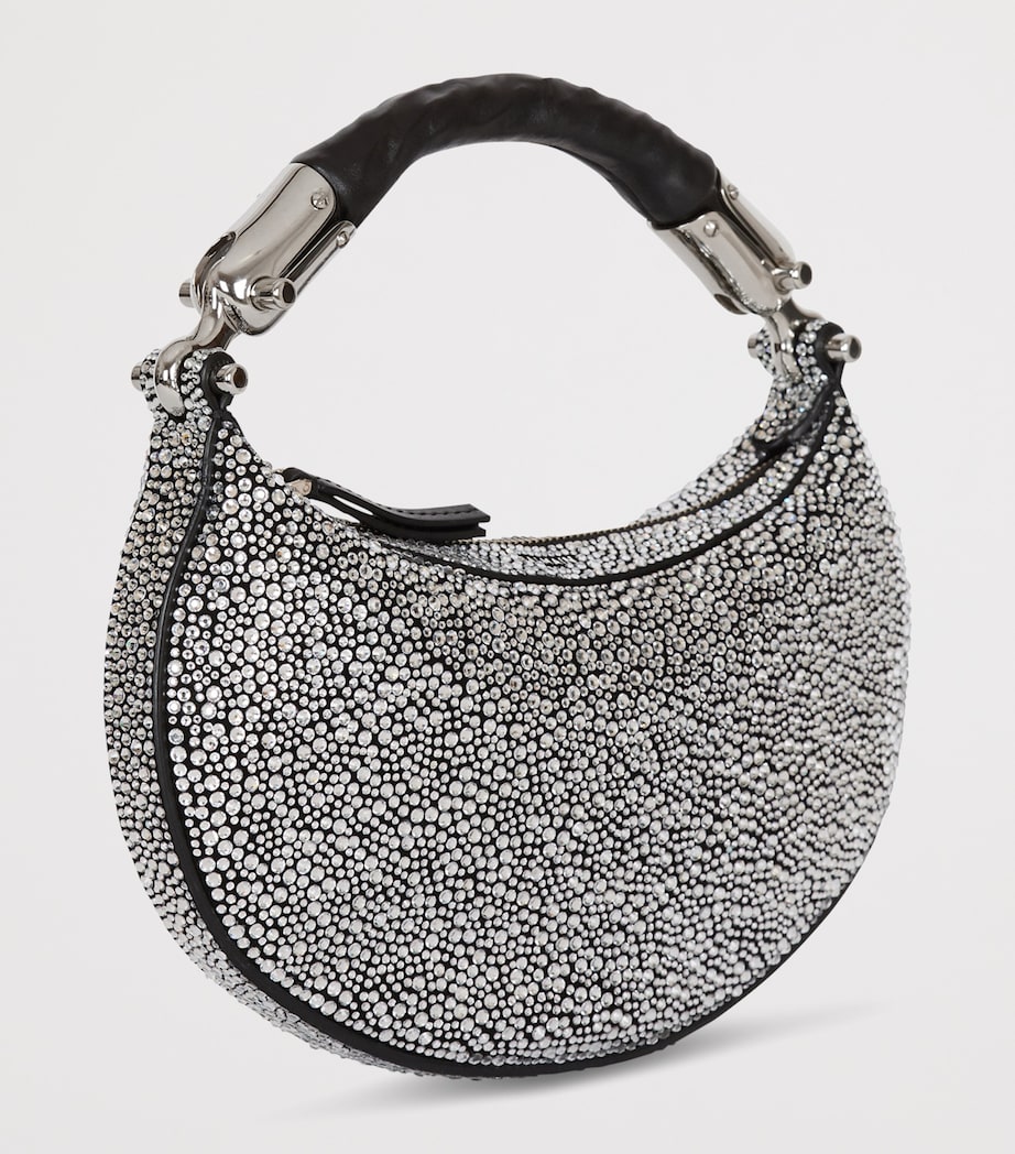 Mini Embellished Suede Ebene Top-Handle Bag 0AE CRISTAL Image 3