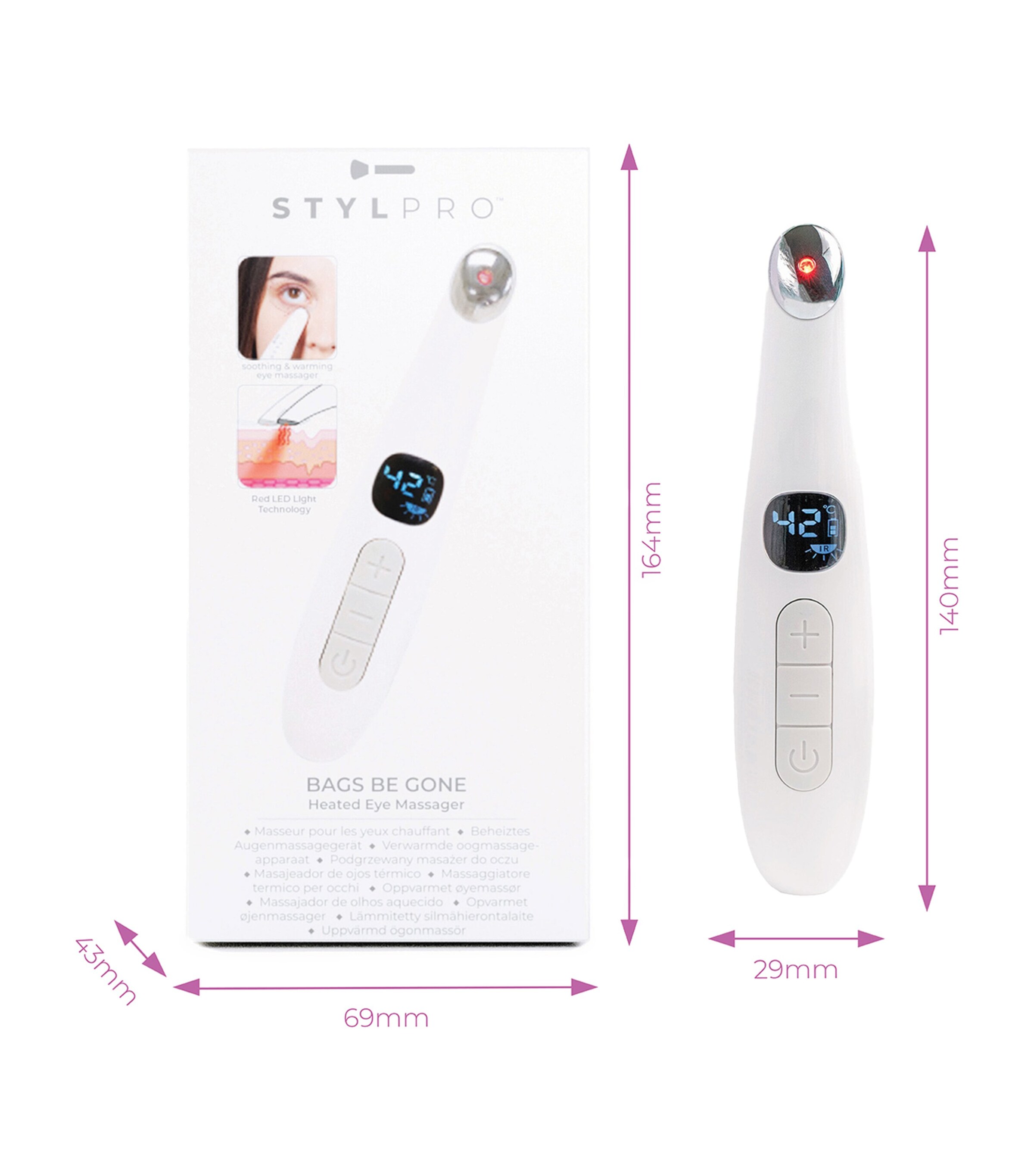 STYLPRO Bags Be Gone Heated Eye Massager NO COLOUR Image 4