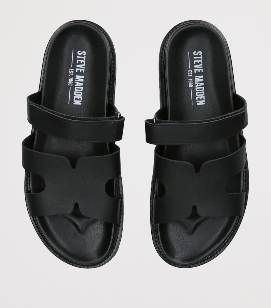 Suede Manu Slides BLACK Image 4