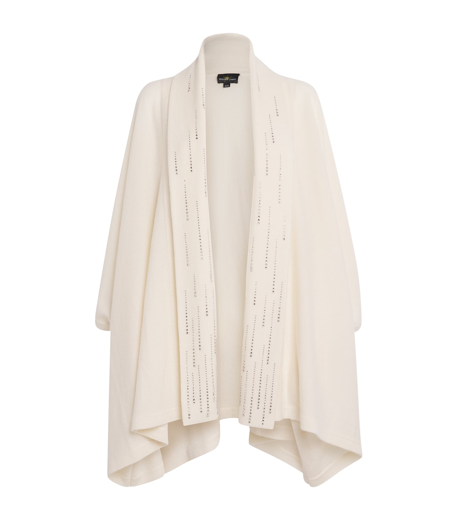 Cashmere Embellished Carmen Cape WINTER WHITE/SI Image 1